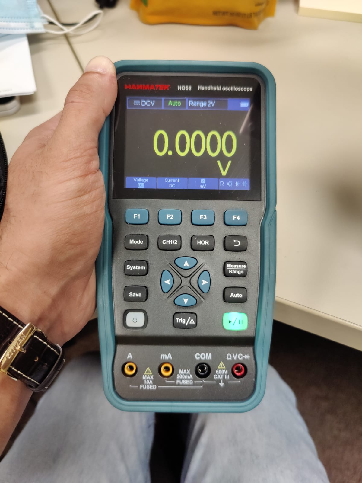 HANMATEK Handheld Digital Oscilloscope 50Mhz Bandwidth with 2 Channels HO52 3.5