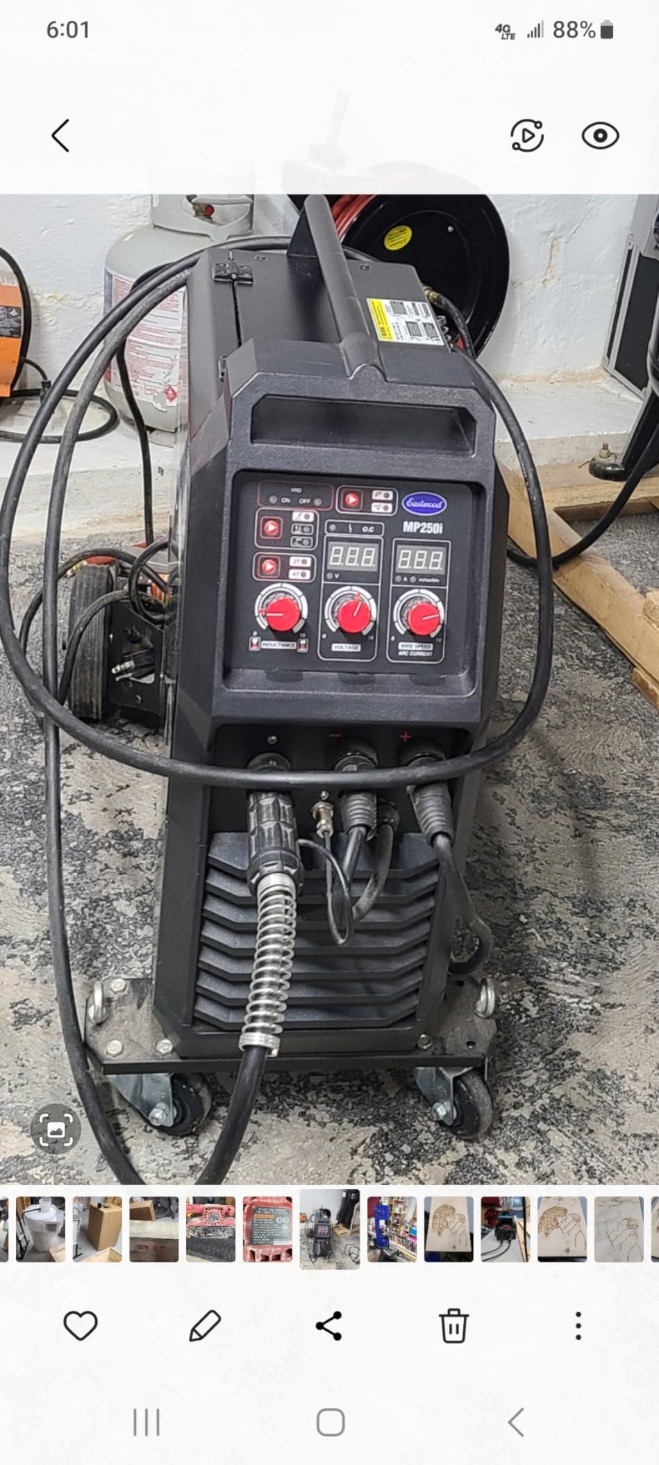 Eastwood MP250i Elite Multi-Process Welder | MIG - TIG - ARC Welding Machine Set | Rated Duty Cycle of 60% at 250 Amps| Black customer photo 1