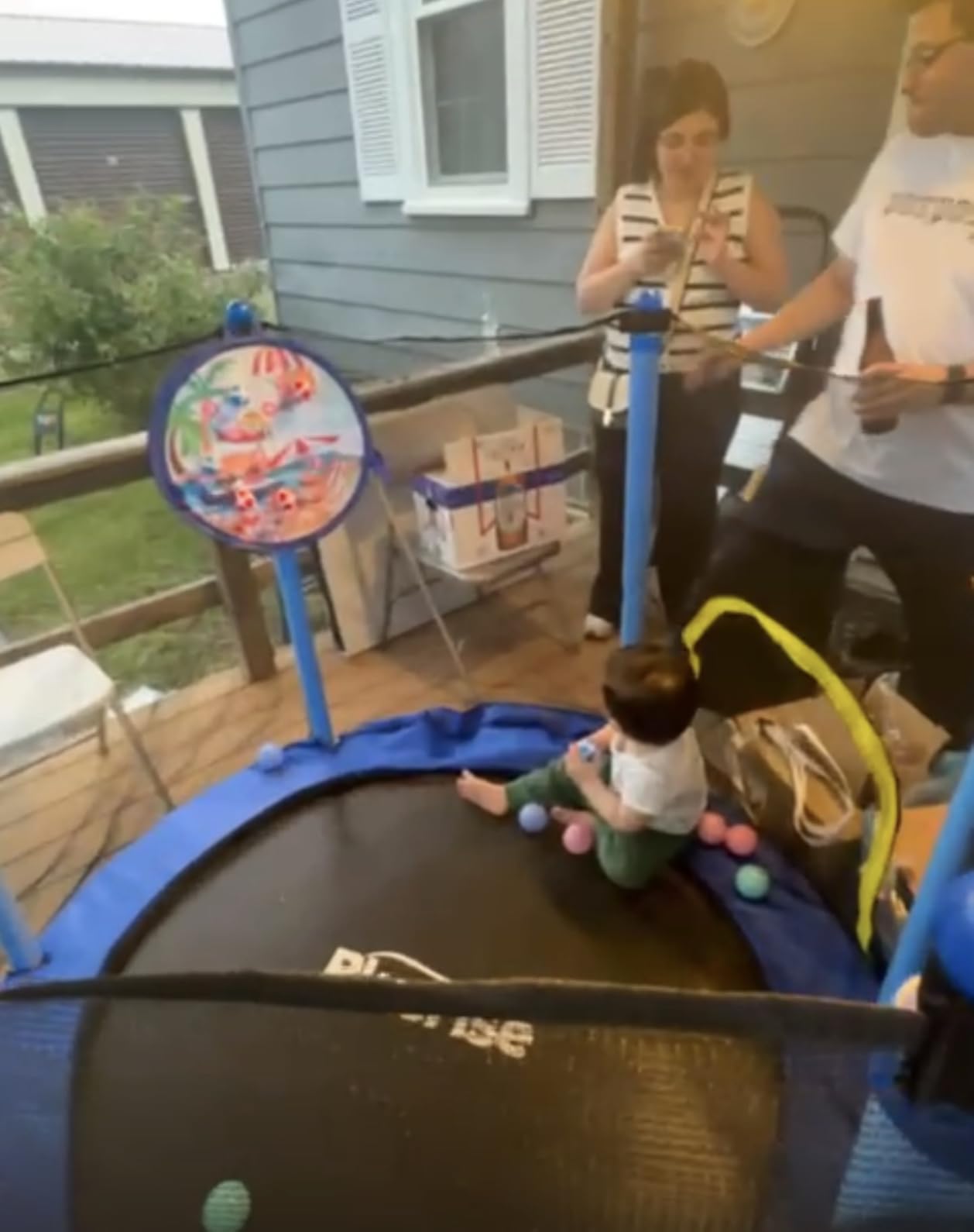 BLUERISE 55'' 72'' Indoor&Outdoor with Enclosure Trampoline for Kids Gifts customer photo 2