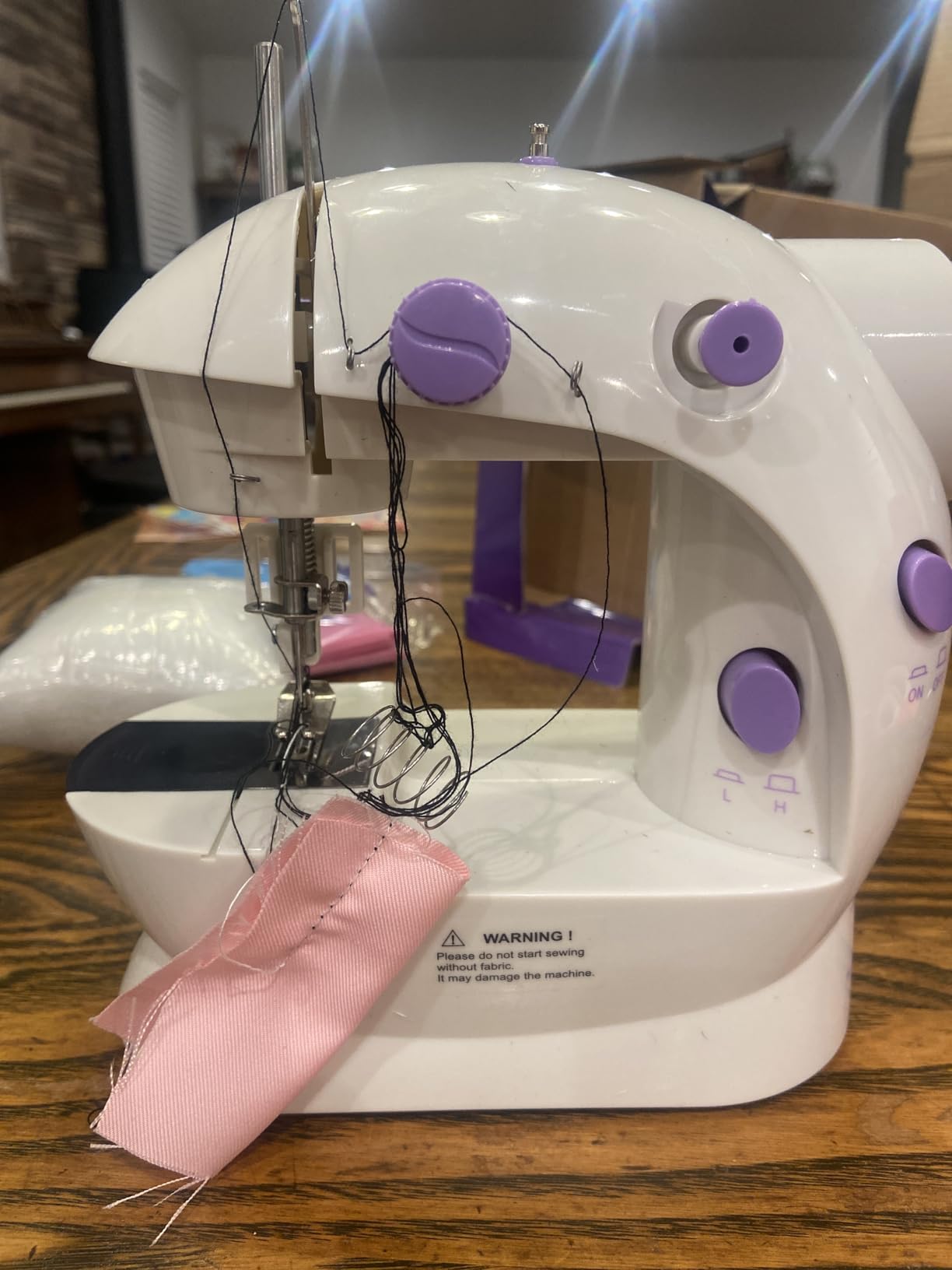 Made By Me My Very Own Sewing Machine for Beginner, Portable Battery Powered First Sewing Machine for Kids Ages 8+, Includes Fabric, Thread, Measuring Tape, and Stuffing customer photo 1