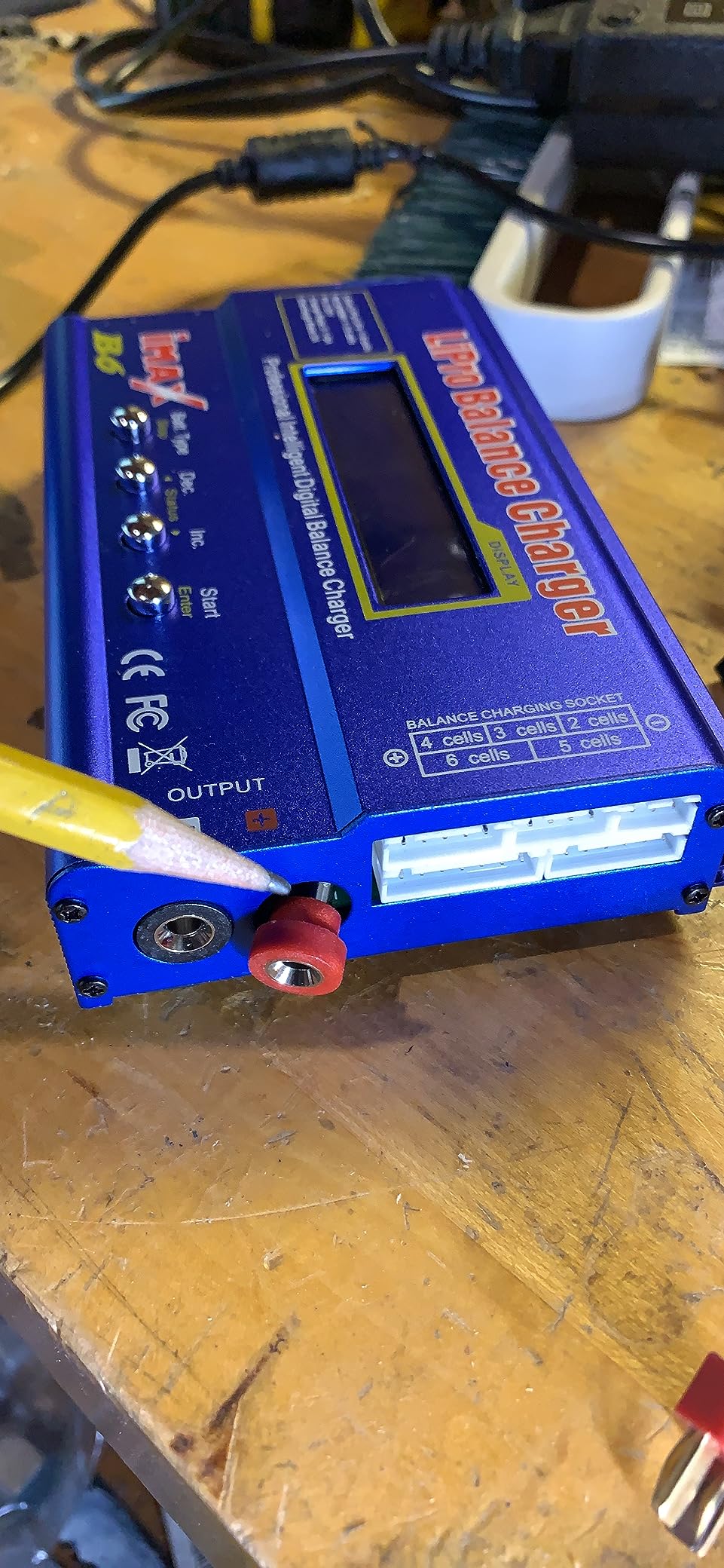IMAX B6 80W Lipo Battery Balance Charger 6A Discharger, RC Hobby Lipo NiMh Li-ion Ni-Cd Digital Lipro Balance Charger Discharger + AC Power 12V 5A Adapter for Rc Car RC Hobby (Blue) customer photo 1