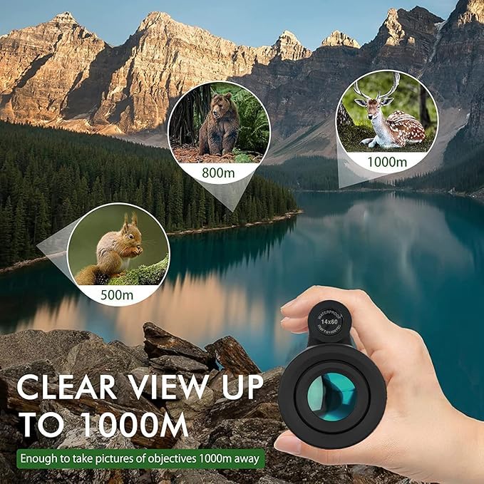 12x60 Monocular Telescope, Birthday Gifts for Men Dad Husband Him Son customer photo 1
