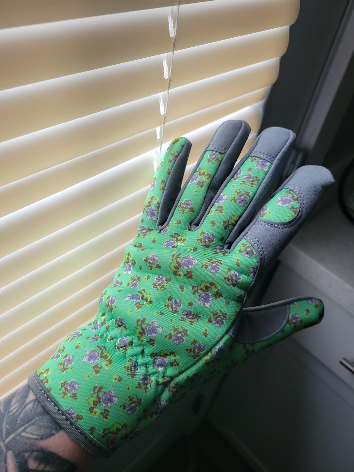 Bamllum Gardening Gloves for Women, Leather Garden Gloves customer photo 2