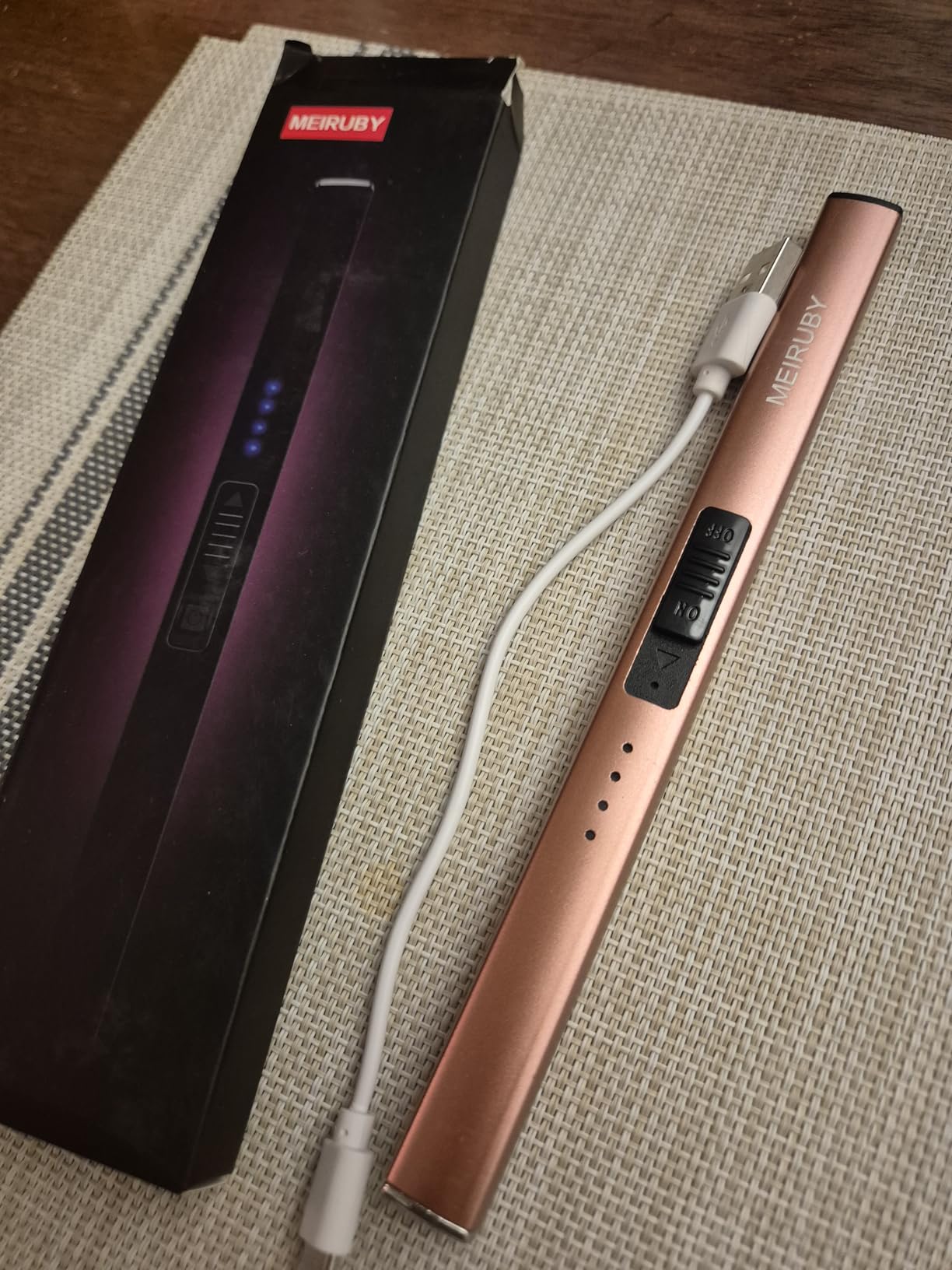 MEIRUBY Lighter Electric Candle Lighter, Birthday for Women Men Mom Wife Sister, Rechargeable USB Arc Lighters for Candle Camping BBQ customer photo 1
