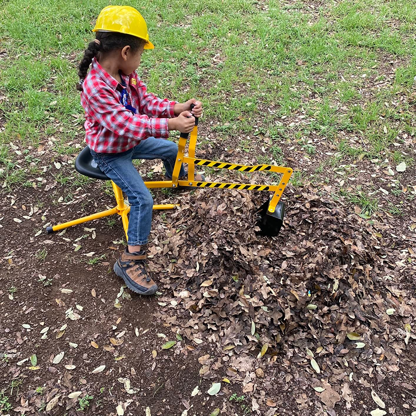 stargo - Steel Kids Excavator Ride on Toy Sand Digger for Kids rotates 360 customer photo 2