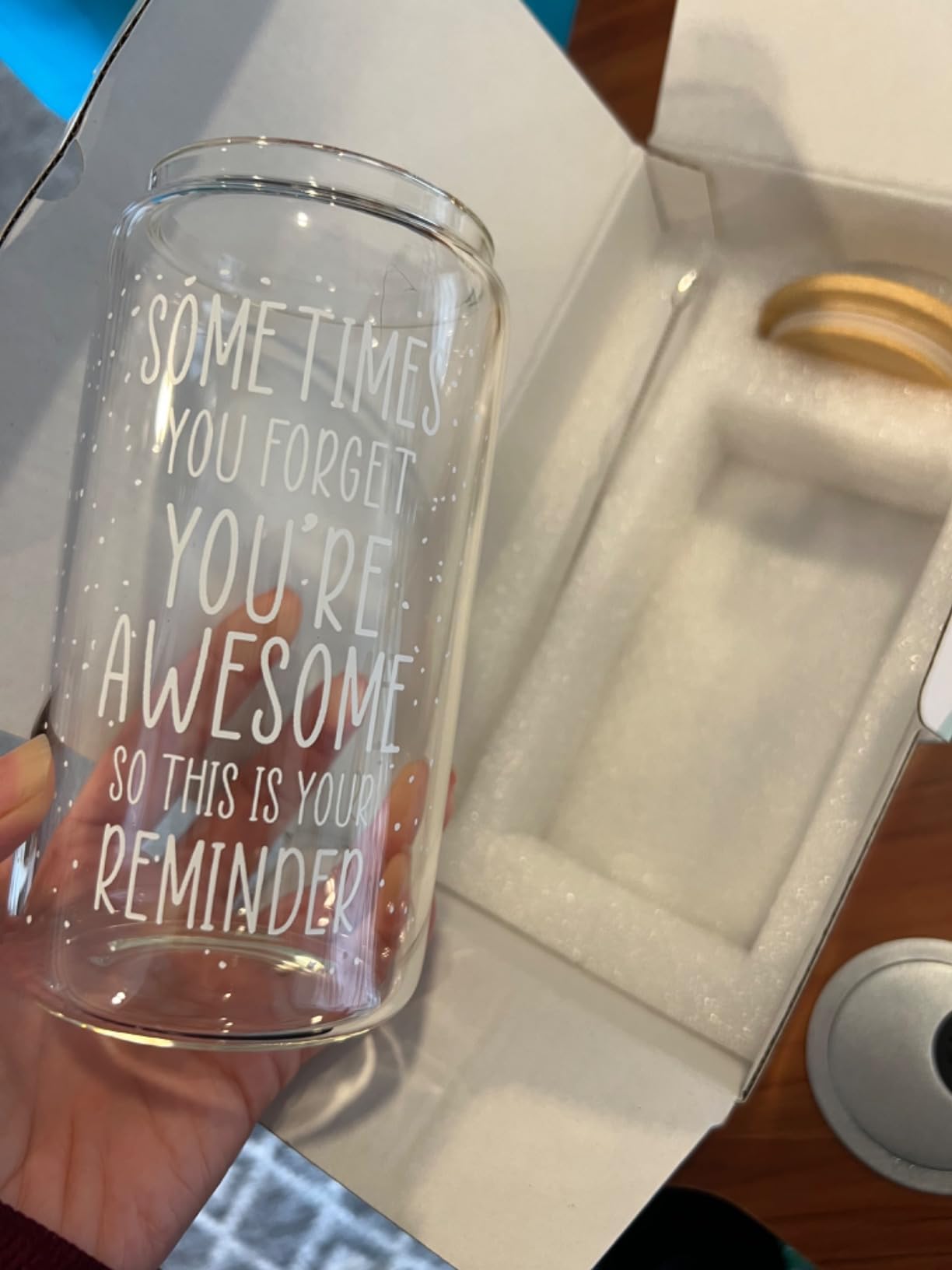 Birthday Gifts for Women Friendship - Purple Gifts for Women Coffee Mug Tumbler 14oz Sometimes You Forget You're Awesome Unique Gift Idea for Older Women Over 50, 60, Inspirational Cup for Mom, Her customer photo 1