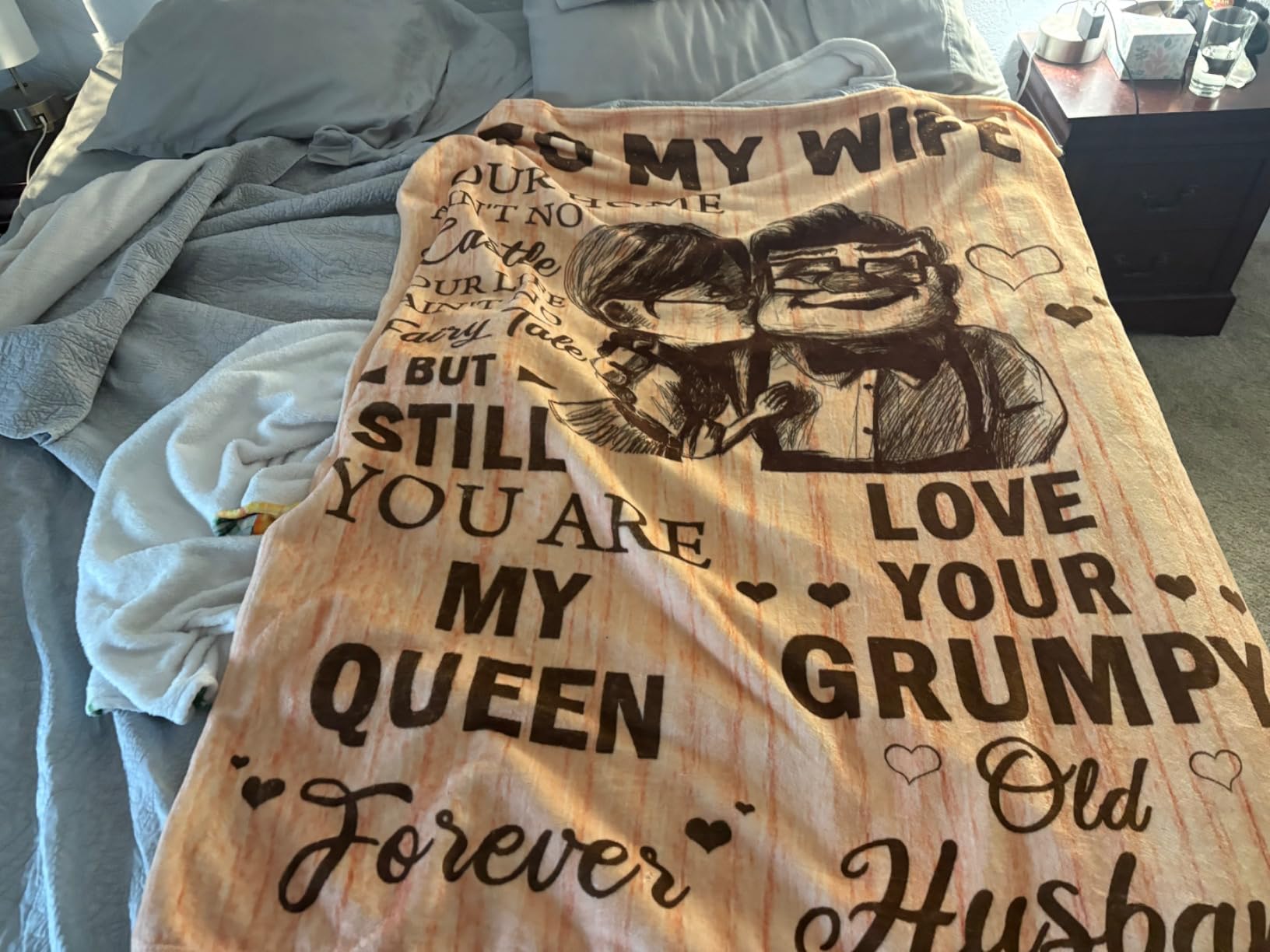 CENSIHER Gift for Wife from Husband, Anniversary Blanket Gifts for Women | to My Wife Birthday Christmas Valentine's Mother's Day Blanket, Healing Thoughts Presents for Her customer photo 2