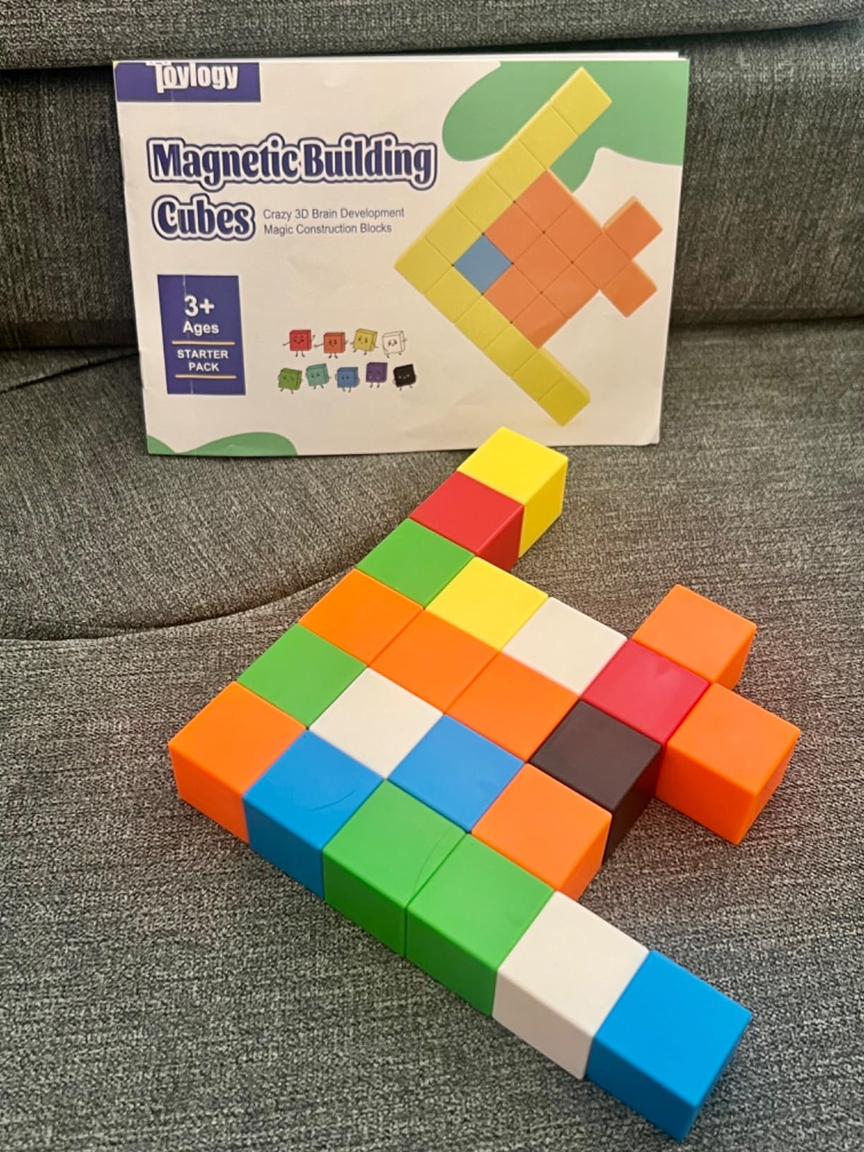 48PCS Large Magnetic Blocks, Magnet Building Cubes for Toddler 3+ Boy Girls customer photo 2