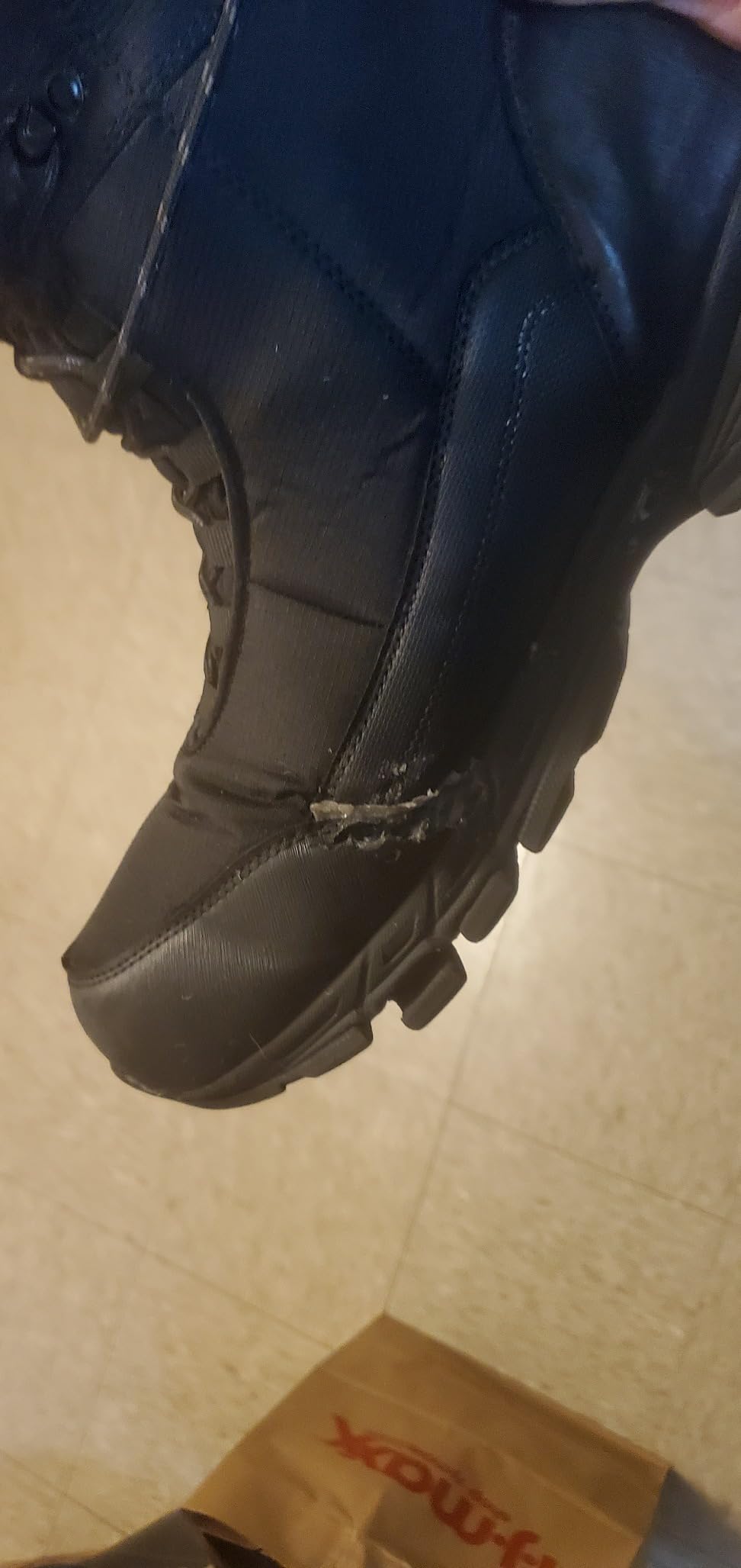 SHULOOK Men's Snow Boots Waterproof Warm Fur Lined Winter Hiking Boot Non-slip Outdoor Ankle High-top Shoes Work Hiker Trekking Trail customer photo 1