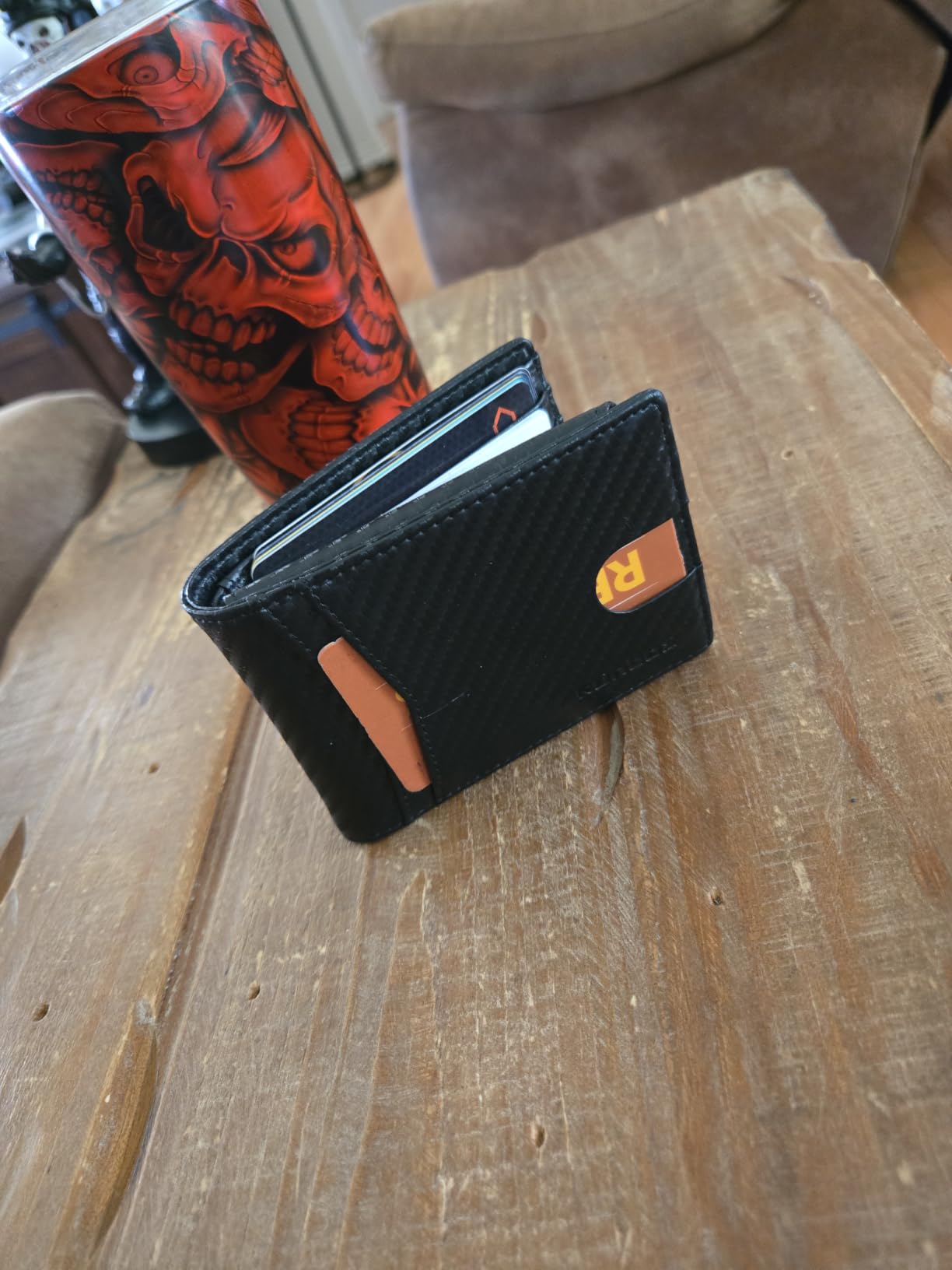 RUNBOX Wallet for Men -Slim Rfid Leather Mens Bifold Novelty Wallets 2 ID Window With Gift Box Men's Accessories customer photo 2