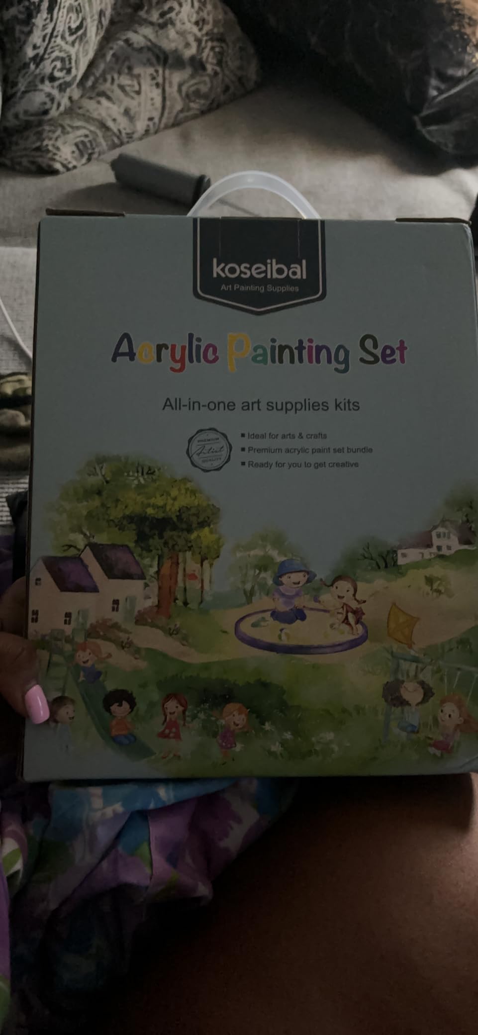 koseibal Acrylic Paint Set for Kids & Adults, Art Supplies Kit with Canvas customer photo 1
