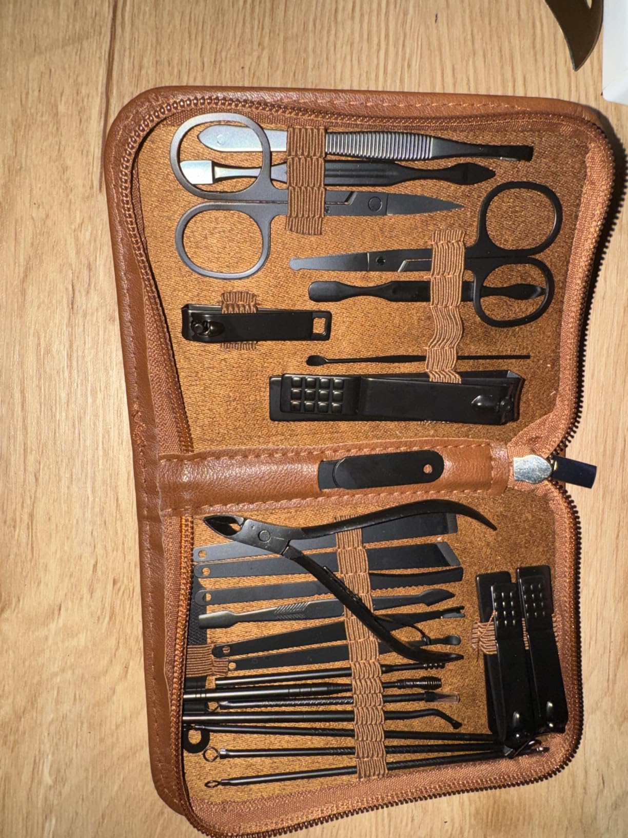 MINKINH Manicure Set Nail Clippers Set Pedicure Kit, 26-Piece Brown customer photo 2
