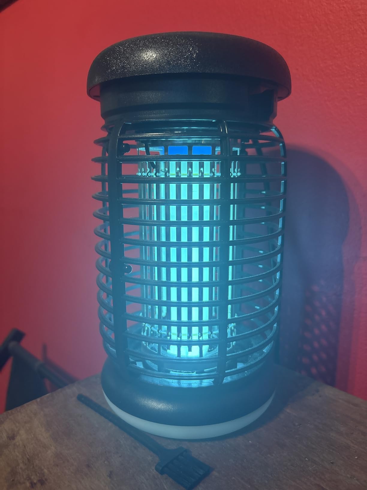LUOJIBIE Bug Zapper Outdoor, Electric Mosquito Killer Fly Trap with UV/LED Light, 4200V High Voltage Waterproof Flying Insect Zapper for Backyard Patio, Indoor Mosquito Zapper for Home Garage customer photo 2