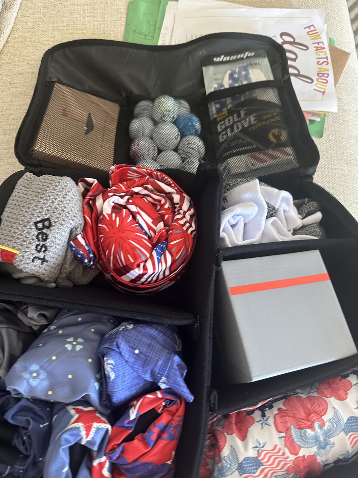 YOREPEK Golf Gifts for Men, 2 Layer Golf Trunk Organizer for 2 Pair Shoes customer photo 2