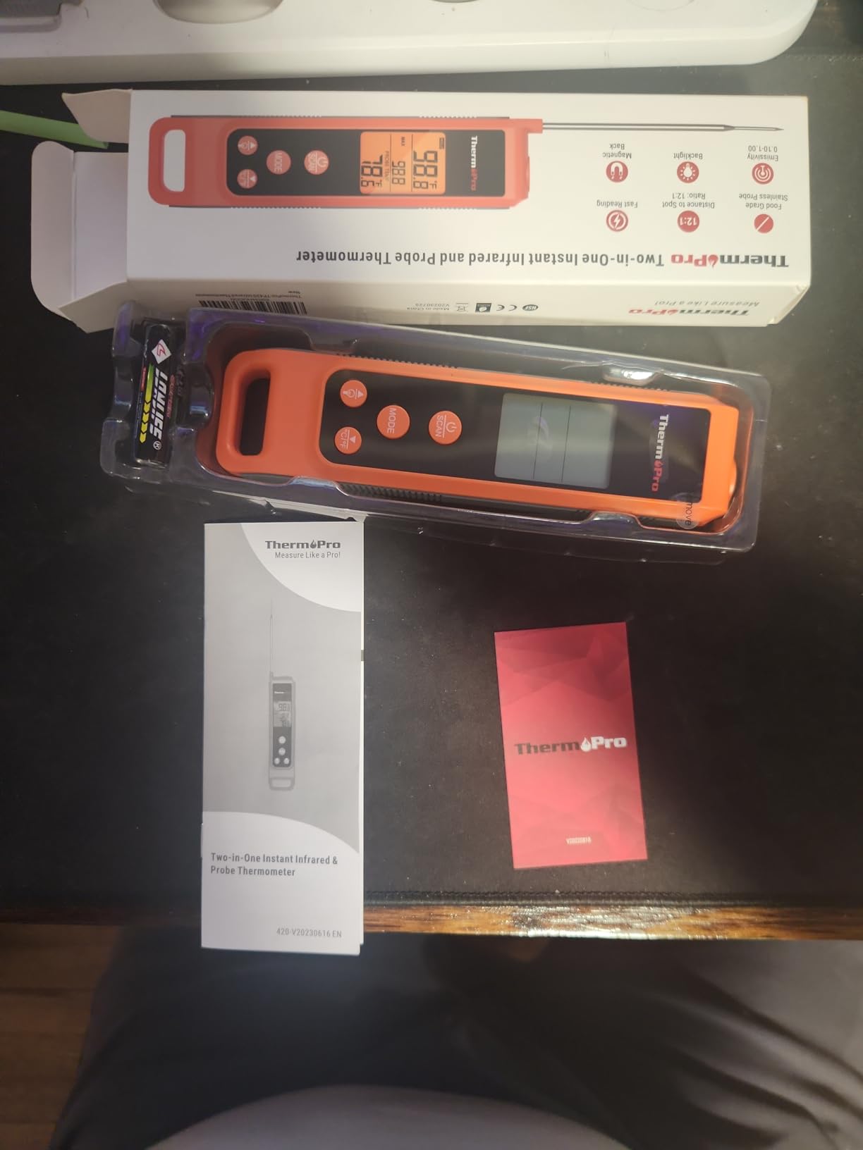 TempPro TempScan 2-in-1 Infrared Thermometer Gun with Meat Probe customer photo 1