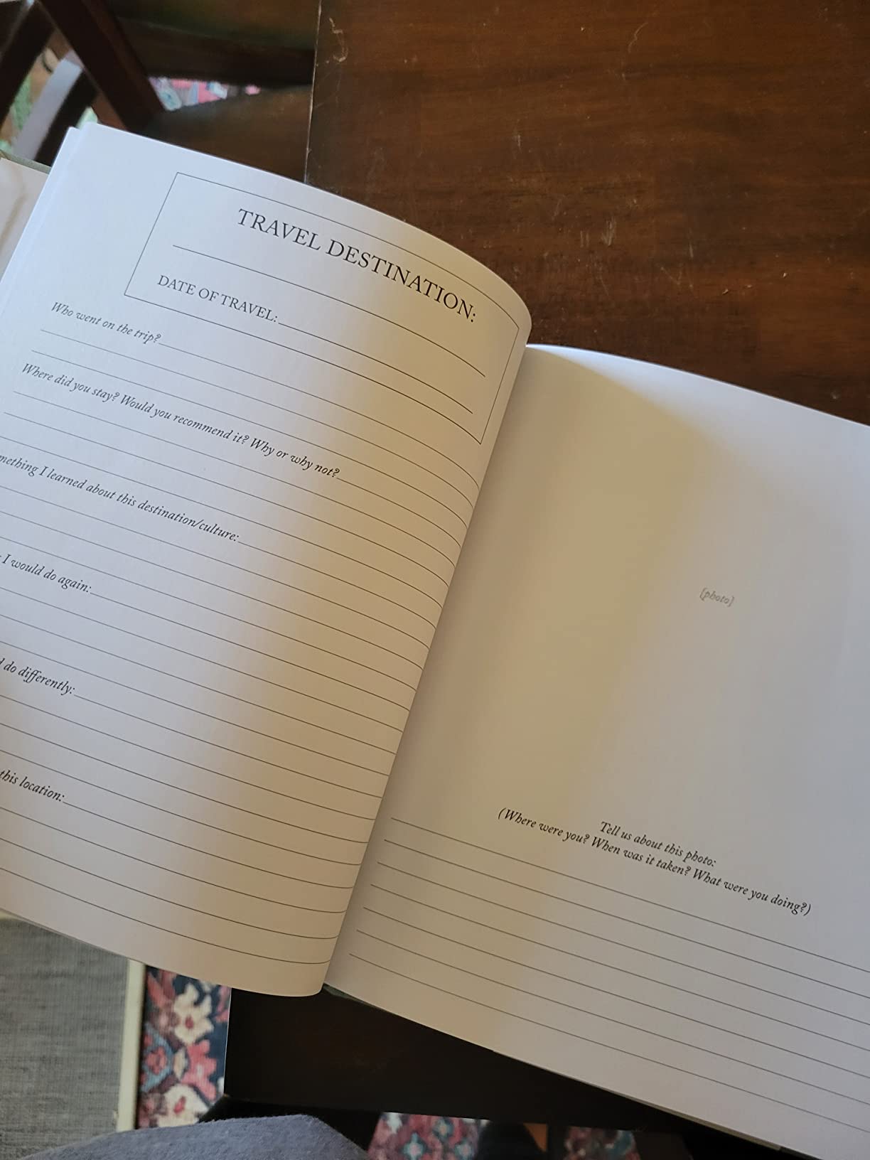 Duncan & Stone Travel Journal with Prompts, Linen Hardcover, Sage Green customer photo 1