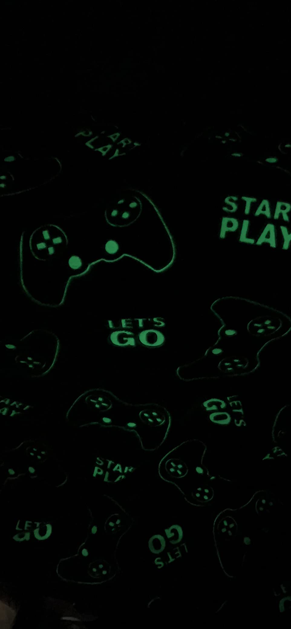 Jekeno Glow in The Dark Gaming Blanket Gamer Game Controller Throw Gift Toys for Kids Boys Teen Son Adults Gamepad Presents Easter Birthday Christmas Bedroom Decor Luminous Blanket Grey 50