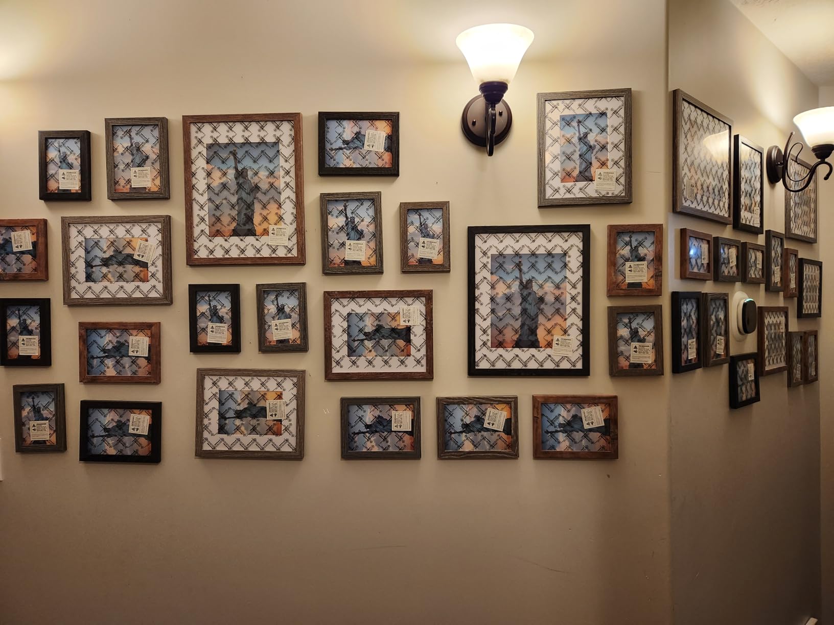 SESEAT Picture Frames Collage, Gallery Wall Frame Set with 11x14 8x10 5x7 4x6 Frames in 3 Different Finishes, Set of 10 customer photo 1