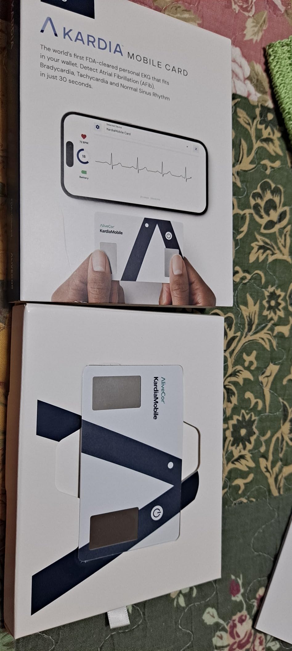 KardiaMobile Card Credit-Card Sized EKG, Medical-Grade & FDA-Cleared Personal Heart Monitor, Bluetooth Enabled, On-The-Go Check-Up Anywhere, Compatible with Most Smartphones, No Subscription Required customer photo 2