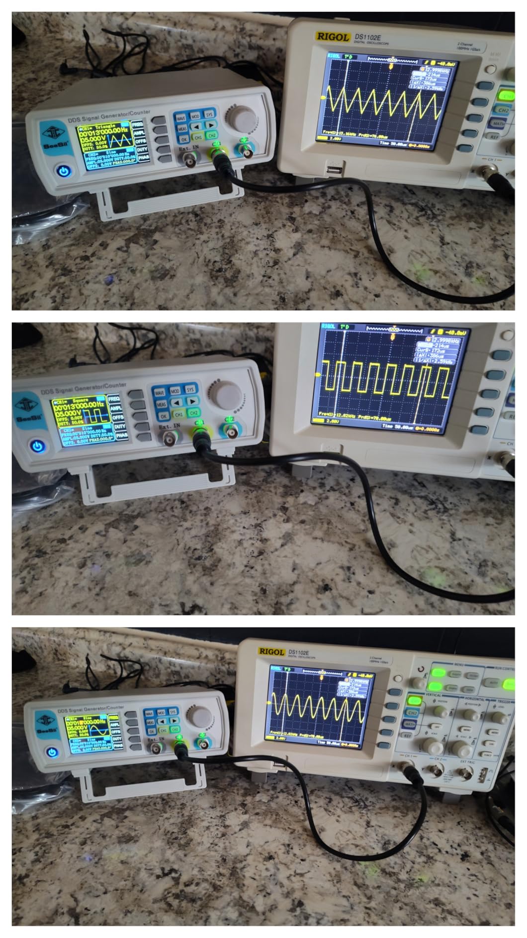 SEESII Dual-Channel DDS Signal Generator Counter 15MHz, Arbitray Waveform | Professional Function Generator, High Precision 200MSa/s, LCD Display, Frequency Meter customer photo 2