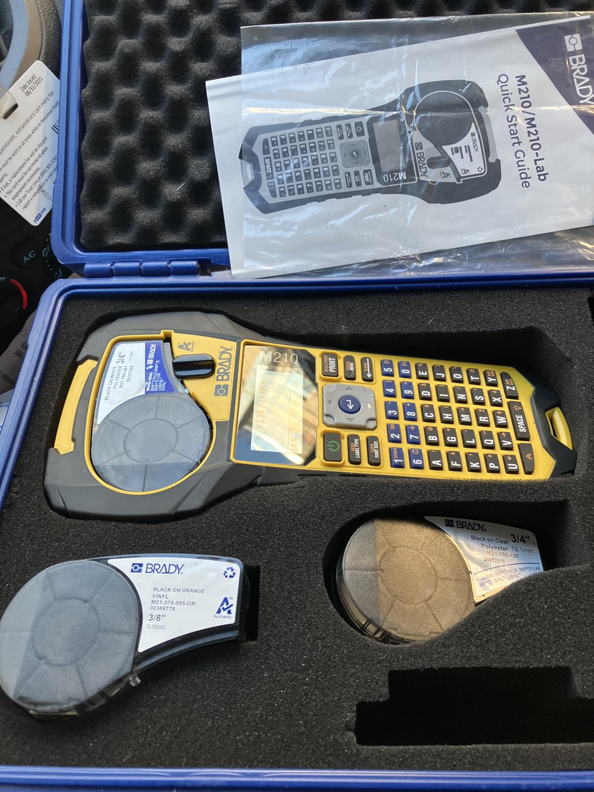 Brady M210 Portable Label Printer Kit (M210-KIT), Yellow/Black customer photo 2