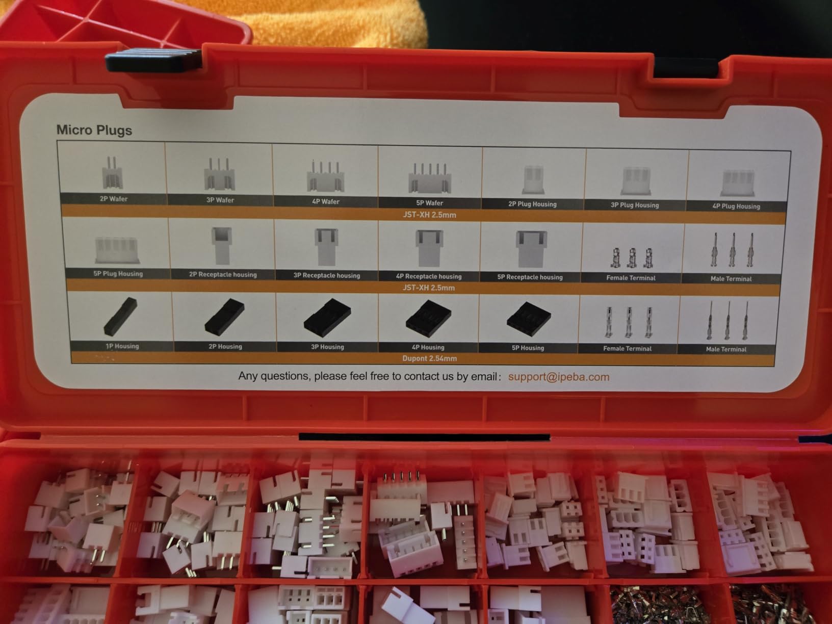 PEBA Crimping Tool and JST Connector Kit - 19 Types of 2.5 mm JST-XH Connectors & Crimp Pins, 2.5 mm JST-SM Housings and Contacts, for DIY Electronics - Suitable for AWG 32-20 Wires customer photo 2