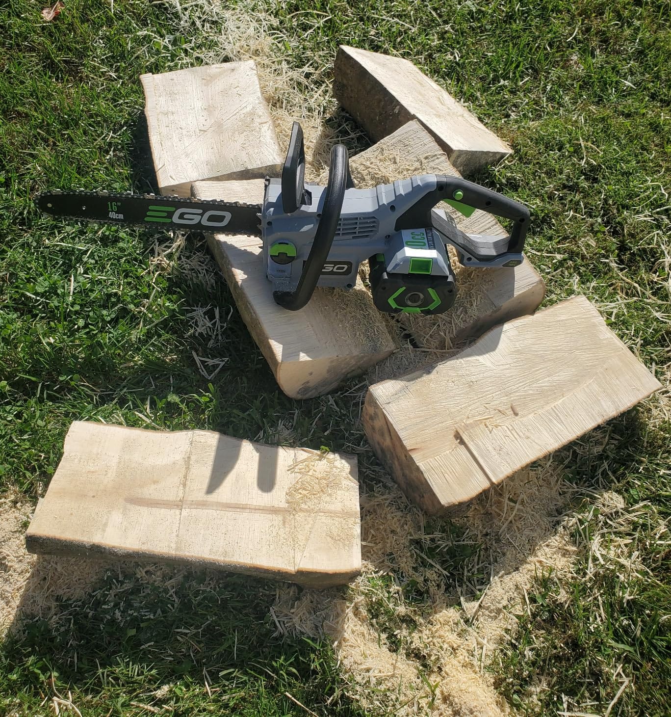 EGO POWER+ Chain Saw, 16” Battery Powered Chainsaw, Electric Cordless, Includes 56V 2.5Ah Battery and Charger – CS1611 customer photo 2