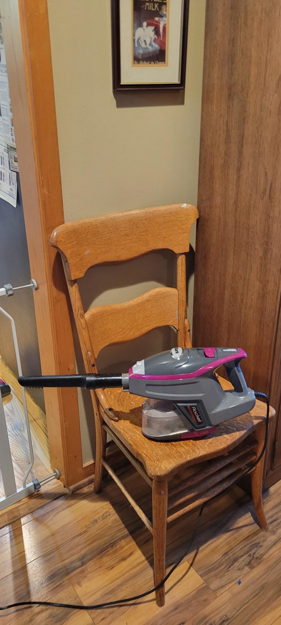 Shark Rocket Pro DLX Corded Stick Vacuum, XL Cup, Handheld, Fuchsia, HV371 customer photo 2