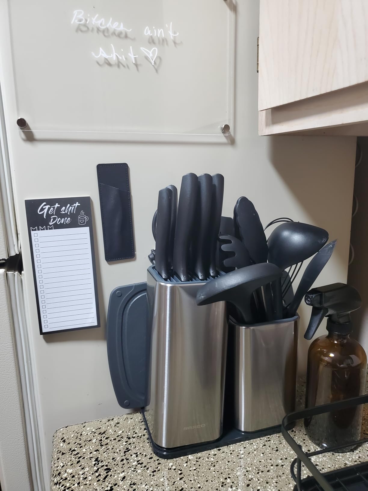 RAXCO Kitchen Utensils Set,18-Piece Cooking Utensils and Knife Set,Black customer photo 1