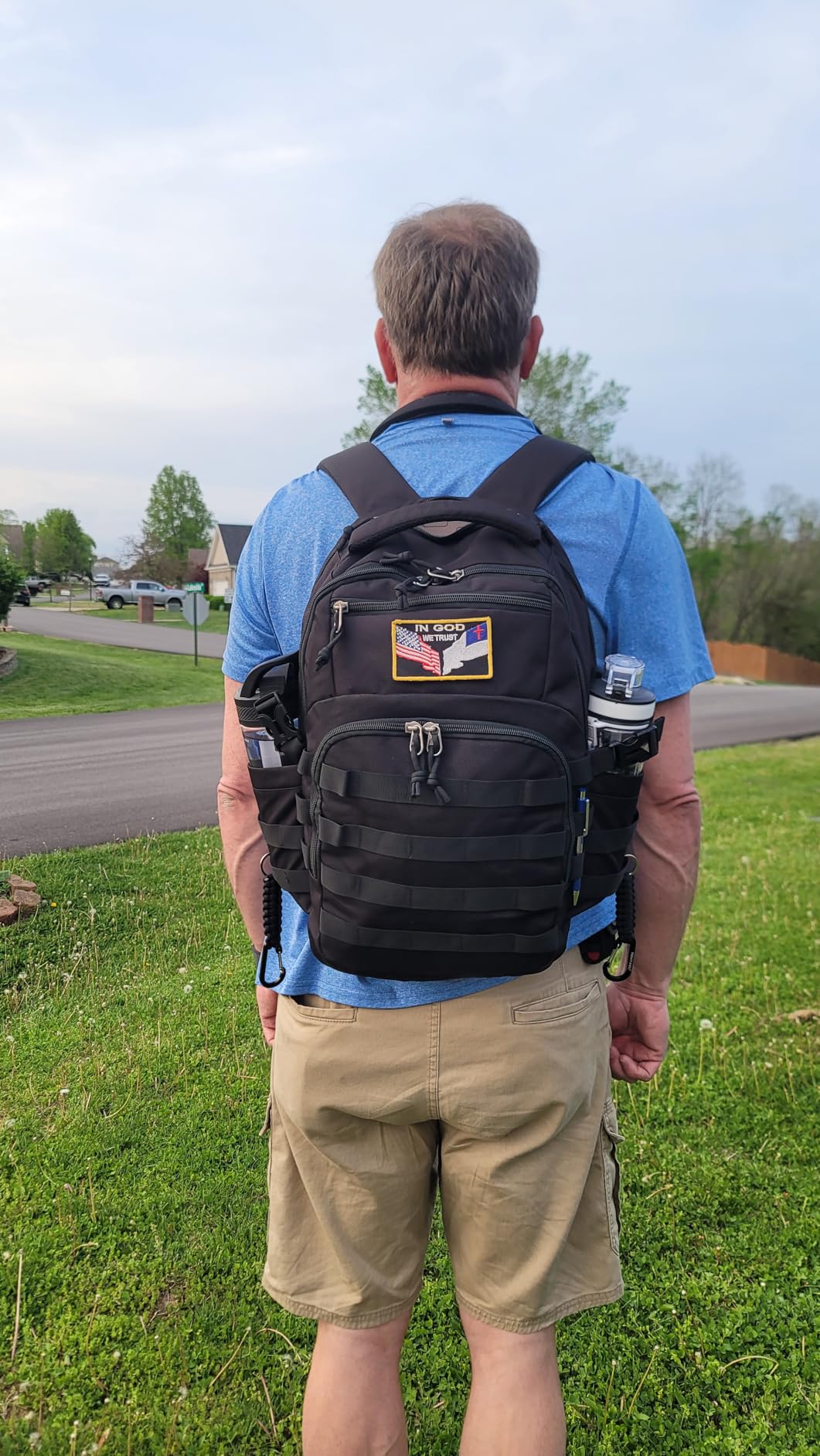 Wotony Military tactical backpack, backpack for men black small tactical assault bag customer photo 2