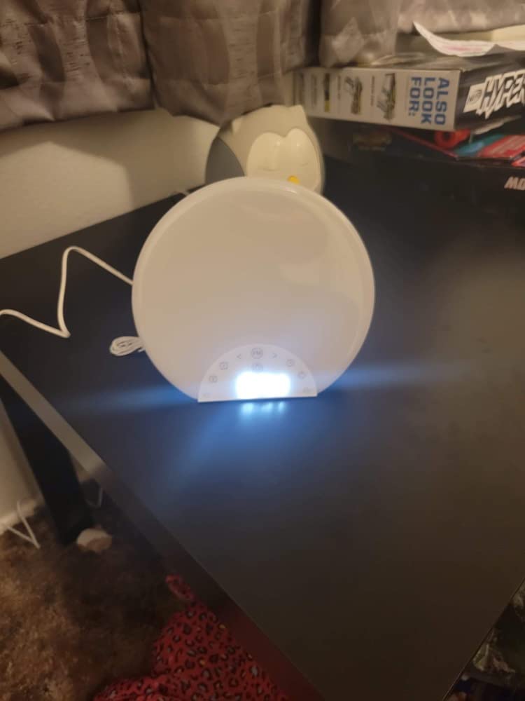 ANTDALIS Sunrise Alarm Clock Wake Up Light for Kids, Adults, Heavy Sleepers with Dual Alarms, Snooze, Sleep Aid with 7 Nature Sounds for Bedrooms with 8 Colors Night Light, FM Radio, Gift Ideas customer photo 1