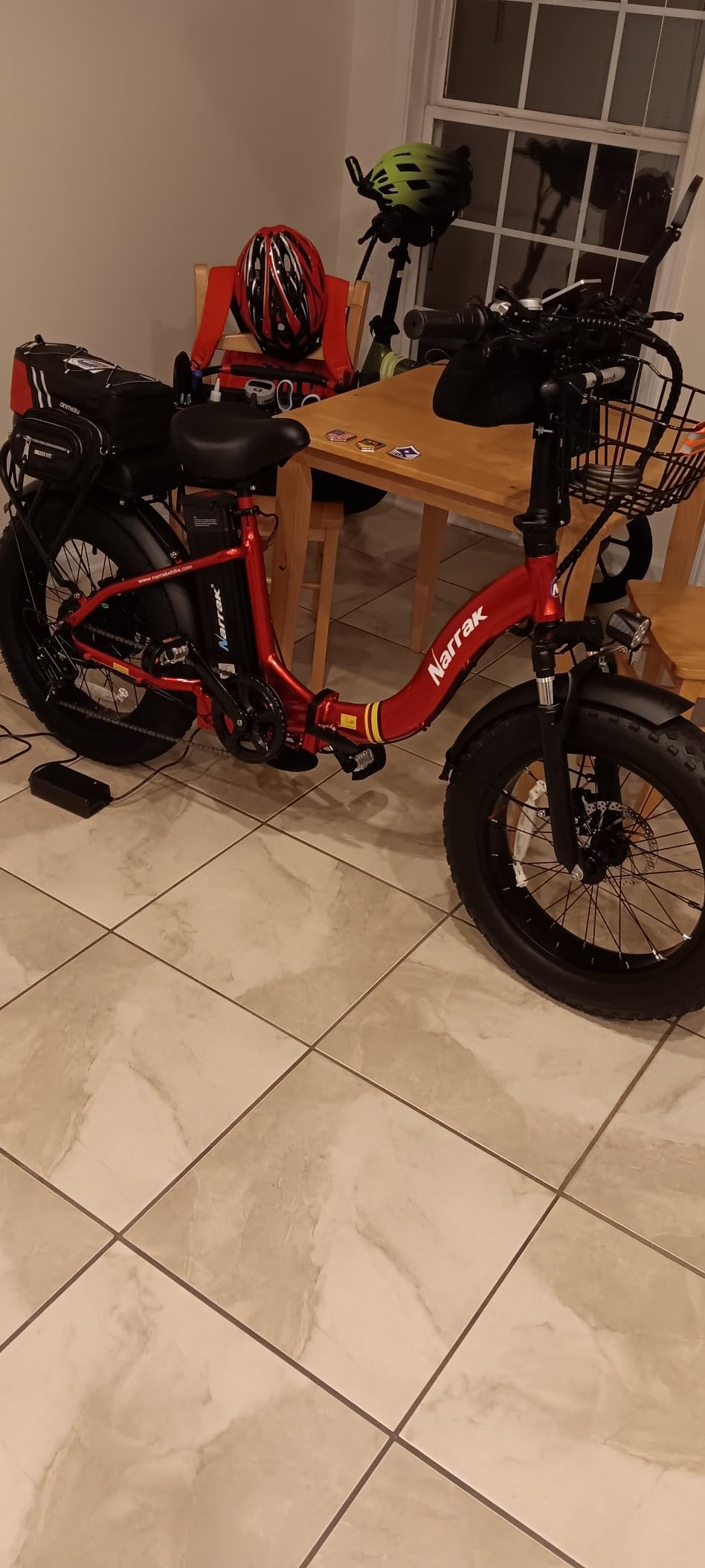 NARRAK Fat Tire Folding Electric Bike, 48V & 624Wh Lithium Removable Battery, Peak 1100W Brushless Motor, Max Speed 20Mph, M5 Large LCD Display, Suspension, Step-Over/Thru Frame customer photo 2