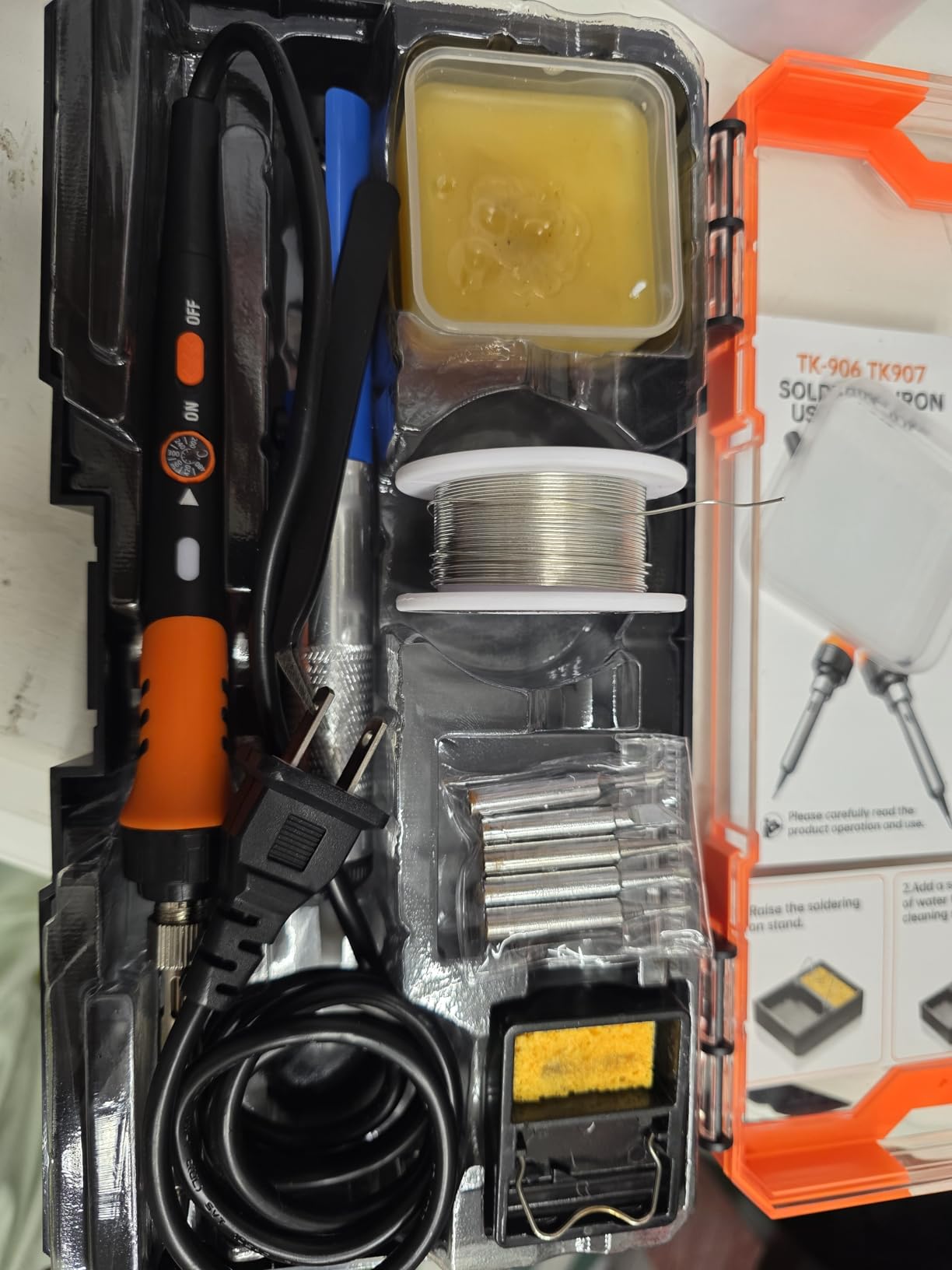 Soldering Iron Premium Kit, 60W Soldering Gun with Ceramic Heater, 12-in-1 Soldering Tool, Adjustable Temperature 200 to 450°C, Includes Soldering Iron Tip, Solder Wire, Pump and Paste customer photo 2