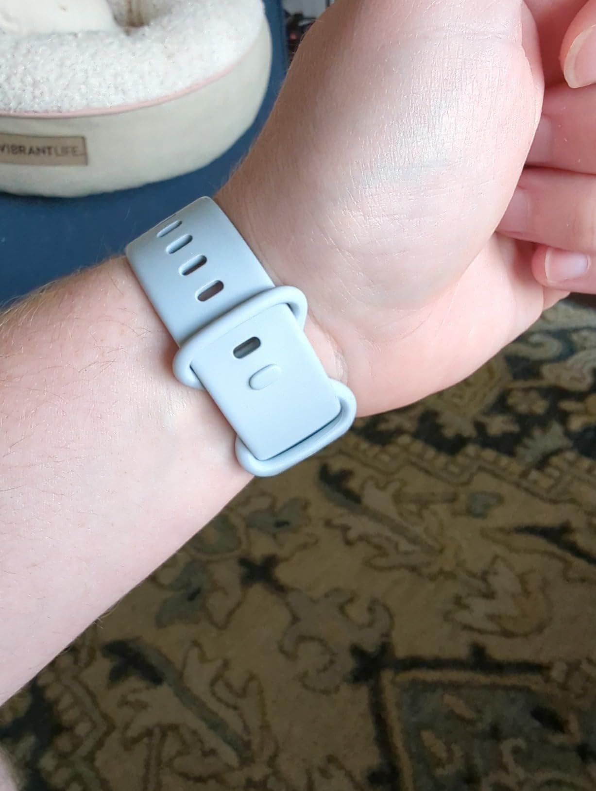 Fitbit Sense 2 Health and Fitness Smartwatch - Lunar White/Platinum customer photo 2