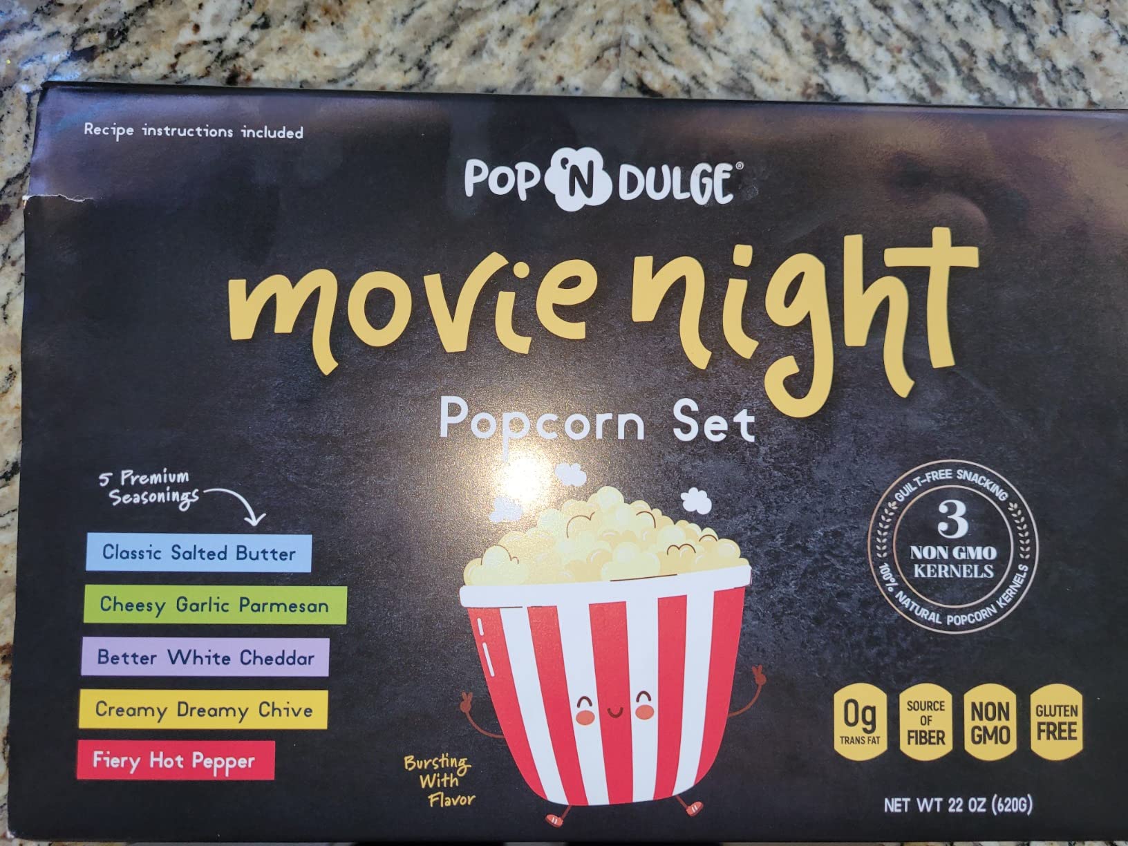 Pop n' Dulge Popcorn Movie Night Supplies 16 pcs Gift Set, 5 Gourmet Popcorn Kernels, 5 Seasoning Variety Packs Non-GMO Kosher Snacks, Great Housewarming Family Date Night Gifts Basket Ideas For Him Her customer photo 2