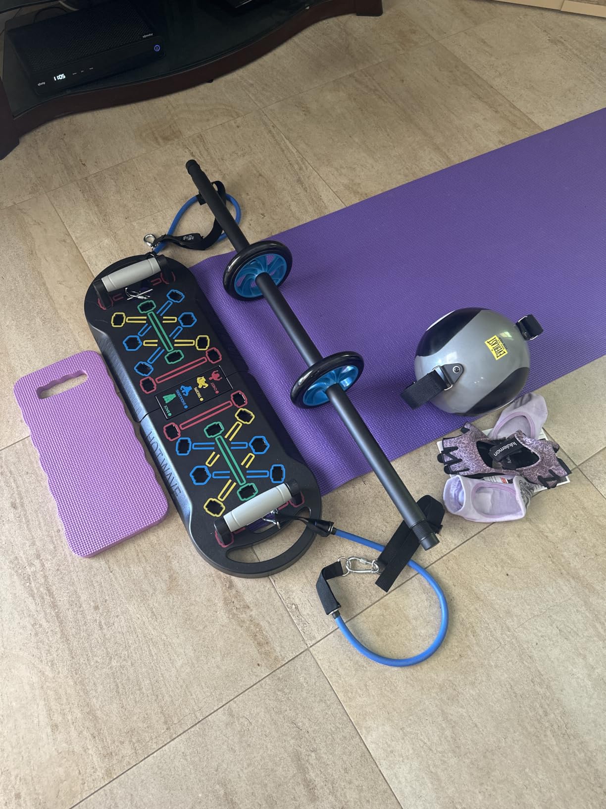HOTWAVE Push Up Board, Portable PushUp Board, Foldable 20 in 1 Push Up Bar customer photo 1