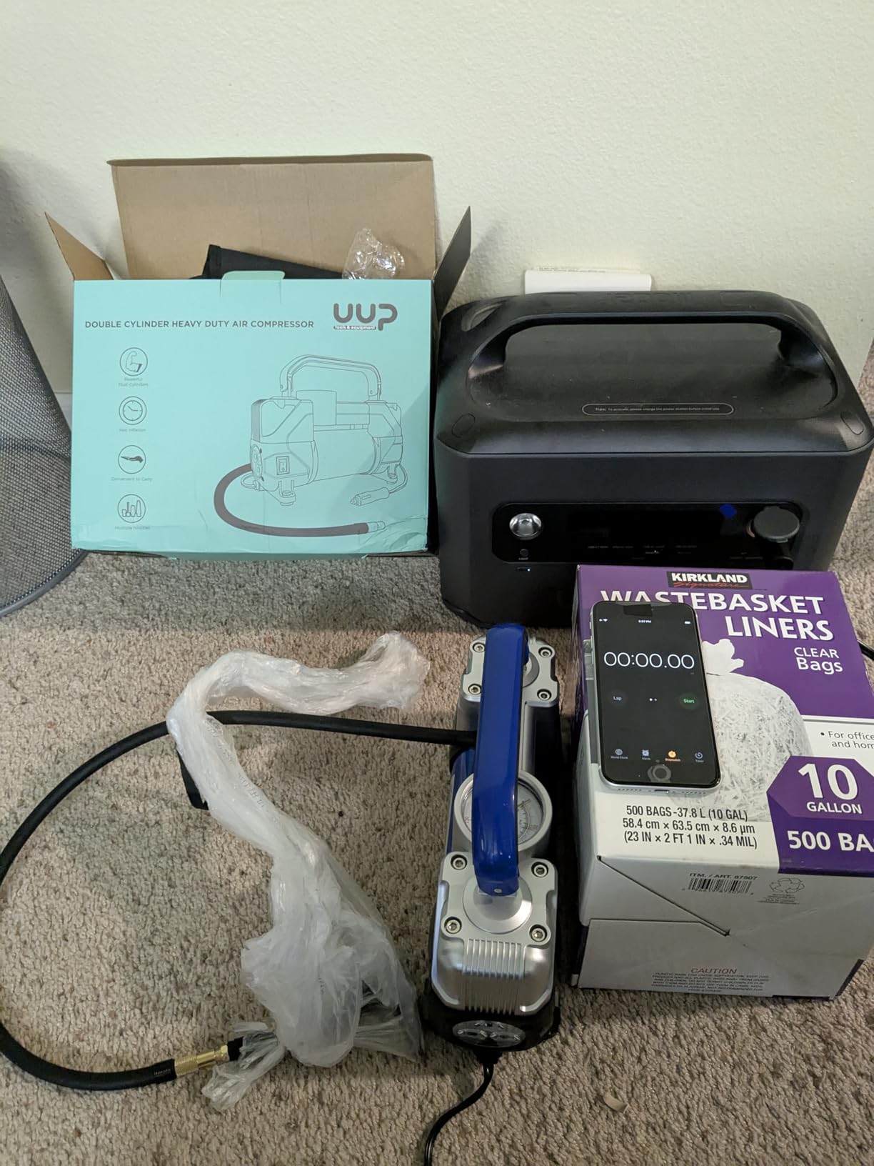 UUP Portable 12V Air Compressor, 150 PSI Tire Inflator with Dual Cylinders customer photo 1