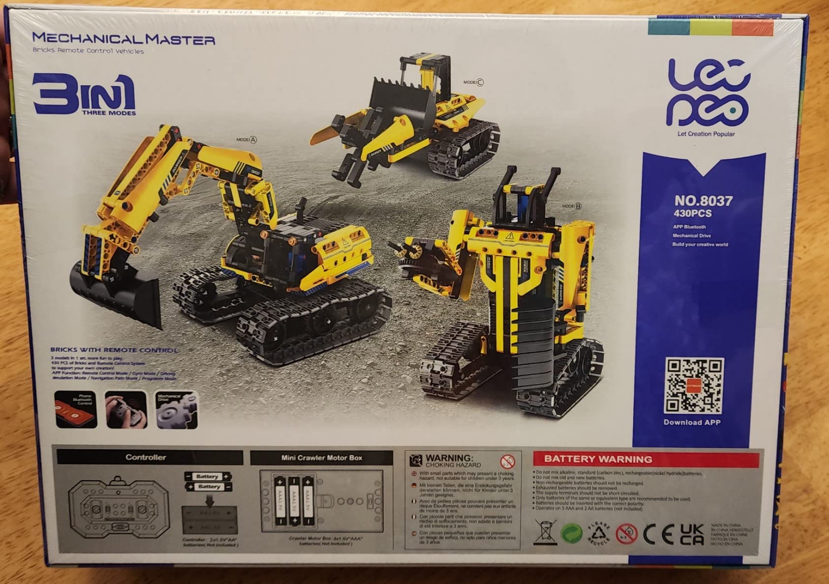 LECPOP 5-in-1 STEM Building Block Kit RC Robot Excavator Toys for Ages 8-13 customer photo 2