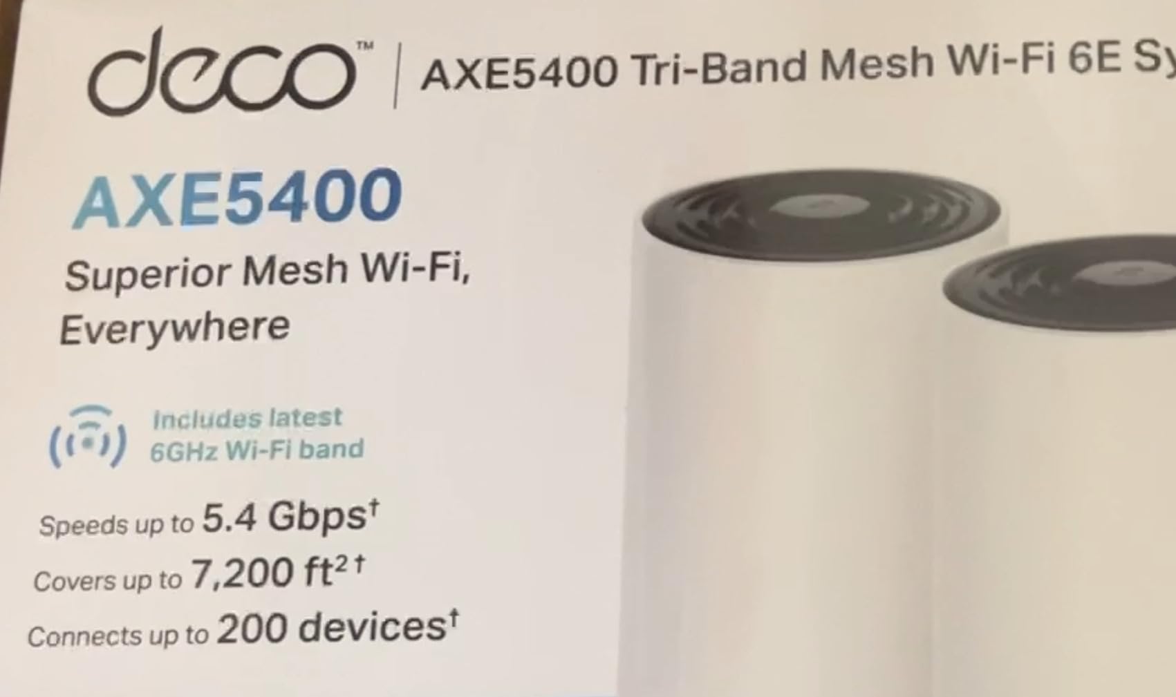 TP-Link Deco XE75 AXE5400 Tri-Band WiFi 6E System - Wi-Fi up to 7200 Sq.Ft, Engadget Rated Best for Most People, Replaces WiFi Router and Extender, AI-Driven New 6GHz Band, 3-Pack customer photo 1