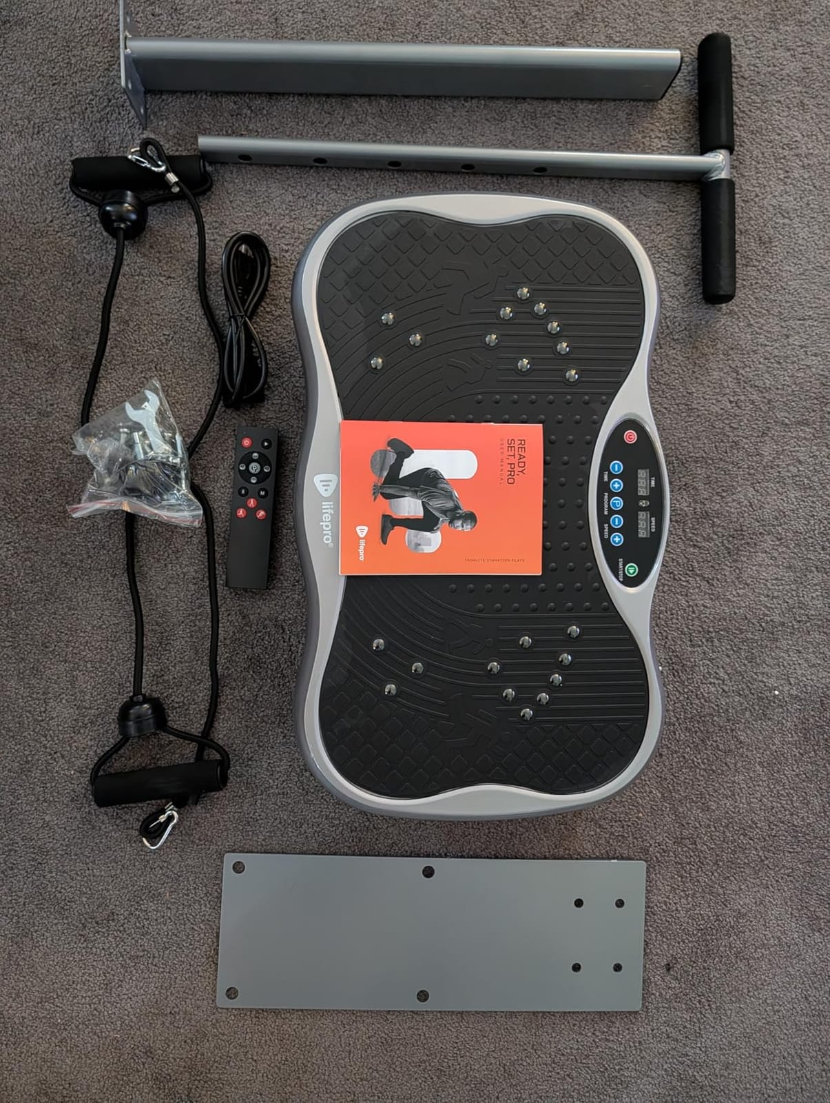 Lifepro TrimLite Vibration Plate with Handles and Magnetic Acupoints | Bluetooth Speakers, 99 Speed Levels, 9 Presets, Resistance Bands — Vibration Plate for Lymphatic Drainage & Full Body Workout customer photo 1