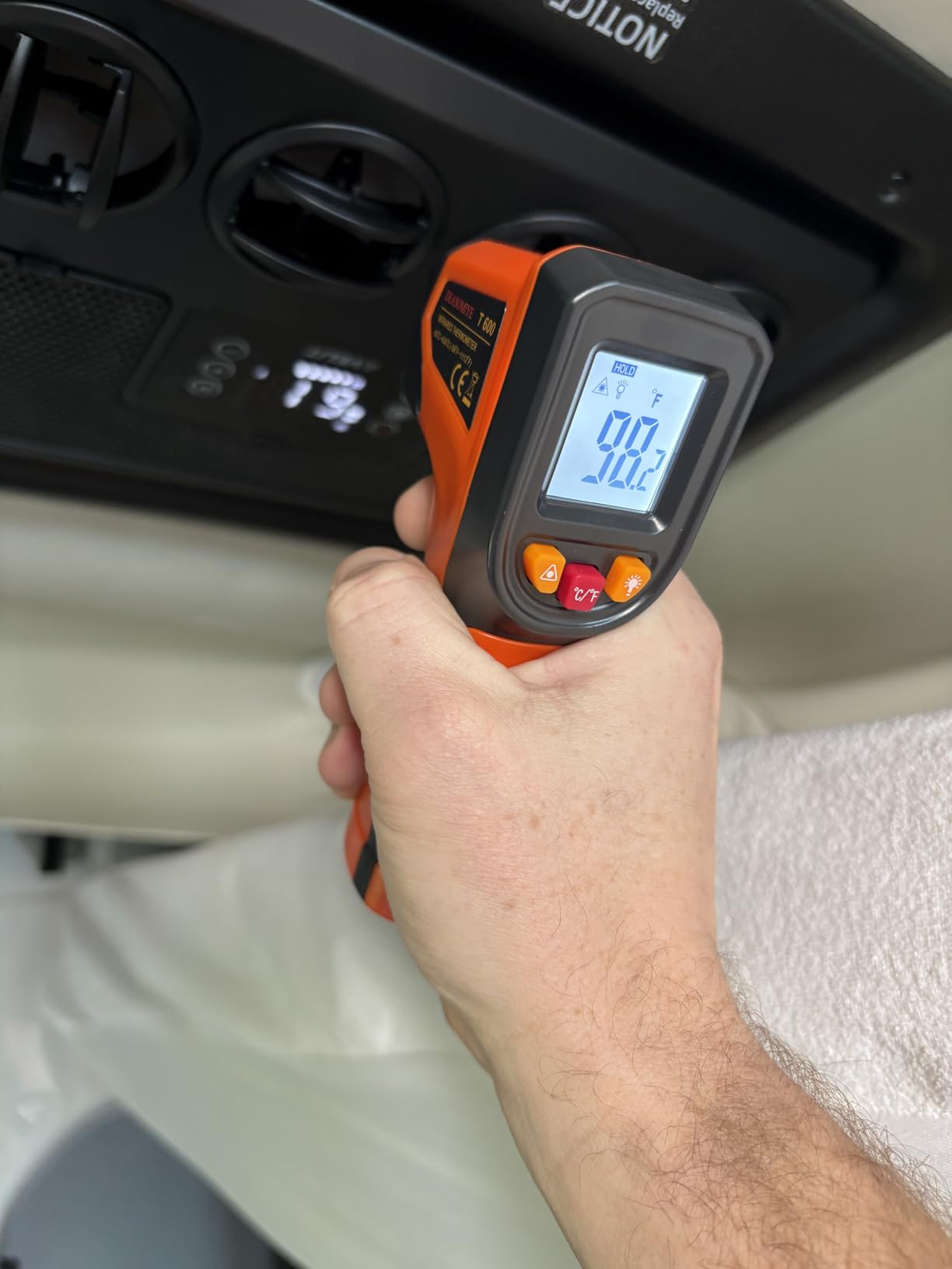 Laser Infrared Thermometer Non-Contact Digital Temperature Gun, -58℉~1112℉(-50℃~600℃) IR Thermometer for Industrial, Kitchen Cooking, Automotive, HVAC (Not for Human Body Temp) customer photo 2