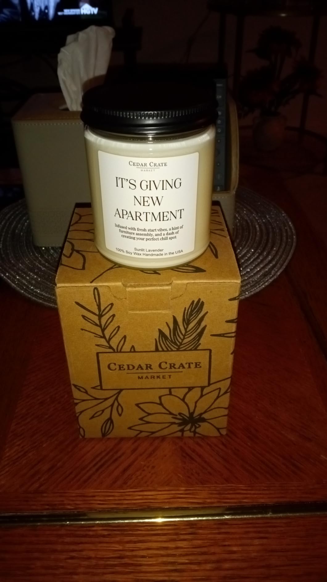 Cedar Crate Market House Warming Gifts New Home – Funny New Homeowner Candle for Women & Men, Housewarming Gifts New Home, Closing Gift for Home Buyers – Raspberry Sangria Soy Candle, Made in USA customer photo 1