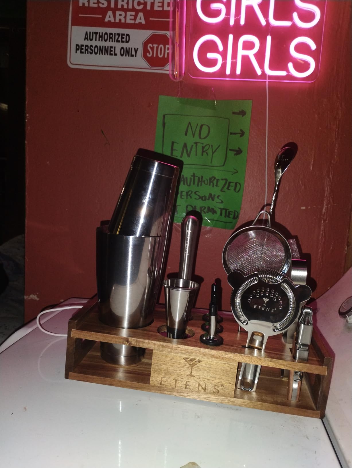 Premium 15-Piece Mixology Bartender Kit – Stainless Steel Cocktail Shaker Set with Wooden Stand | Professional Boston Shaker Bar Tool Set for Home & Expert Mixologists | Luxury Cocktail Making Gift customer photo 2