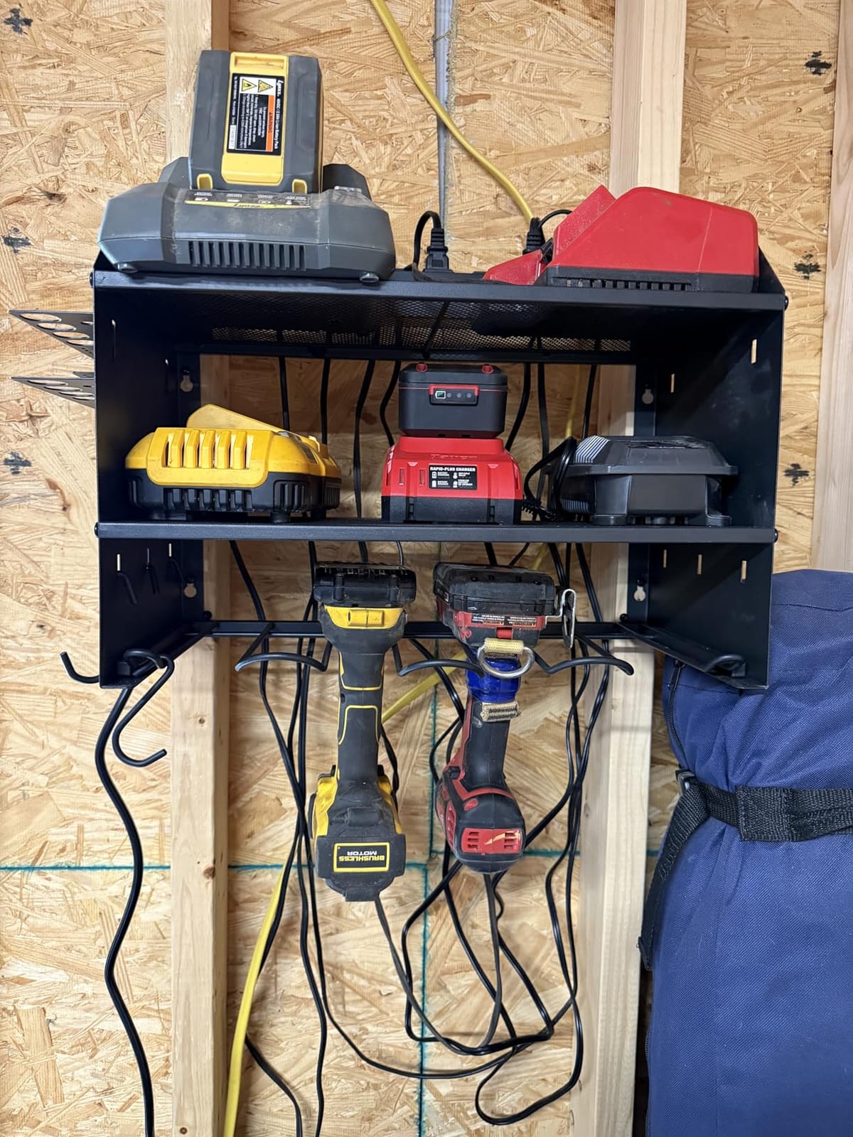 CCCEI Wall Mount Modular Tool Charging Organizer, Red, 1 Pack, 3 Tier. customer photo 2