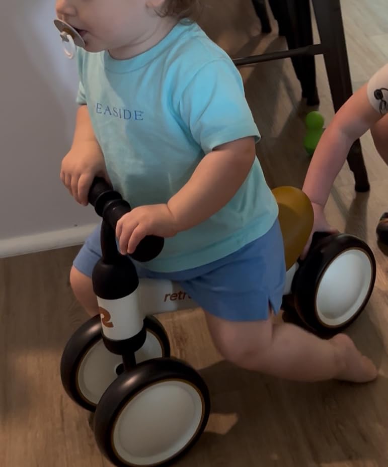 Retrospec Cricket Baby Balance Bike, 4-Wheel Ride-On Toy for Ages 12-24 Months – First Bike & Toddler Bike for 1 Year Old Boys & Girls, First Birthday Gift customer photo 2