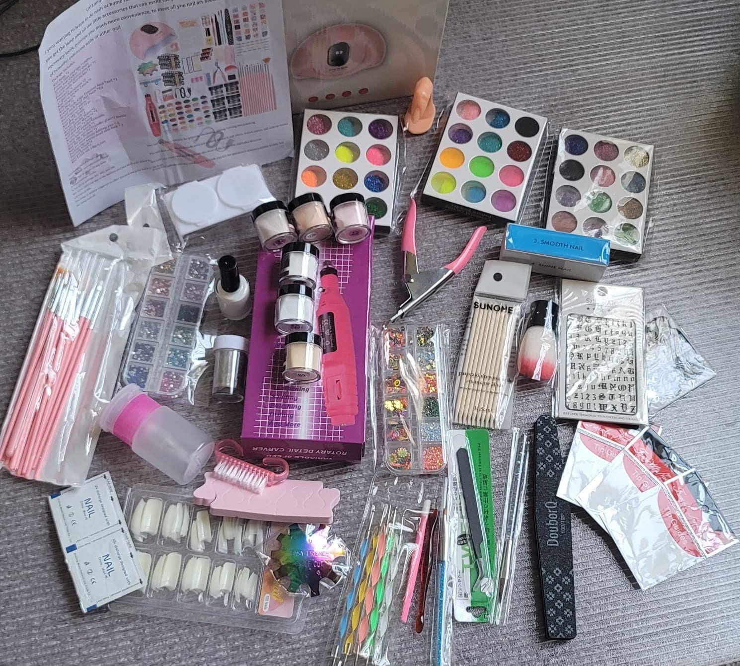 Acrylic Nail Kit With Drill And U V Light Full Nail Kit Set Professional Nail Starter Kit For Beginners Acrylic With Everything customer photo 2
