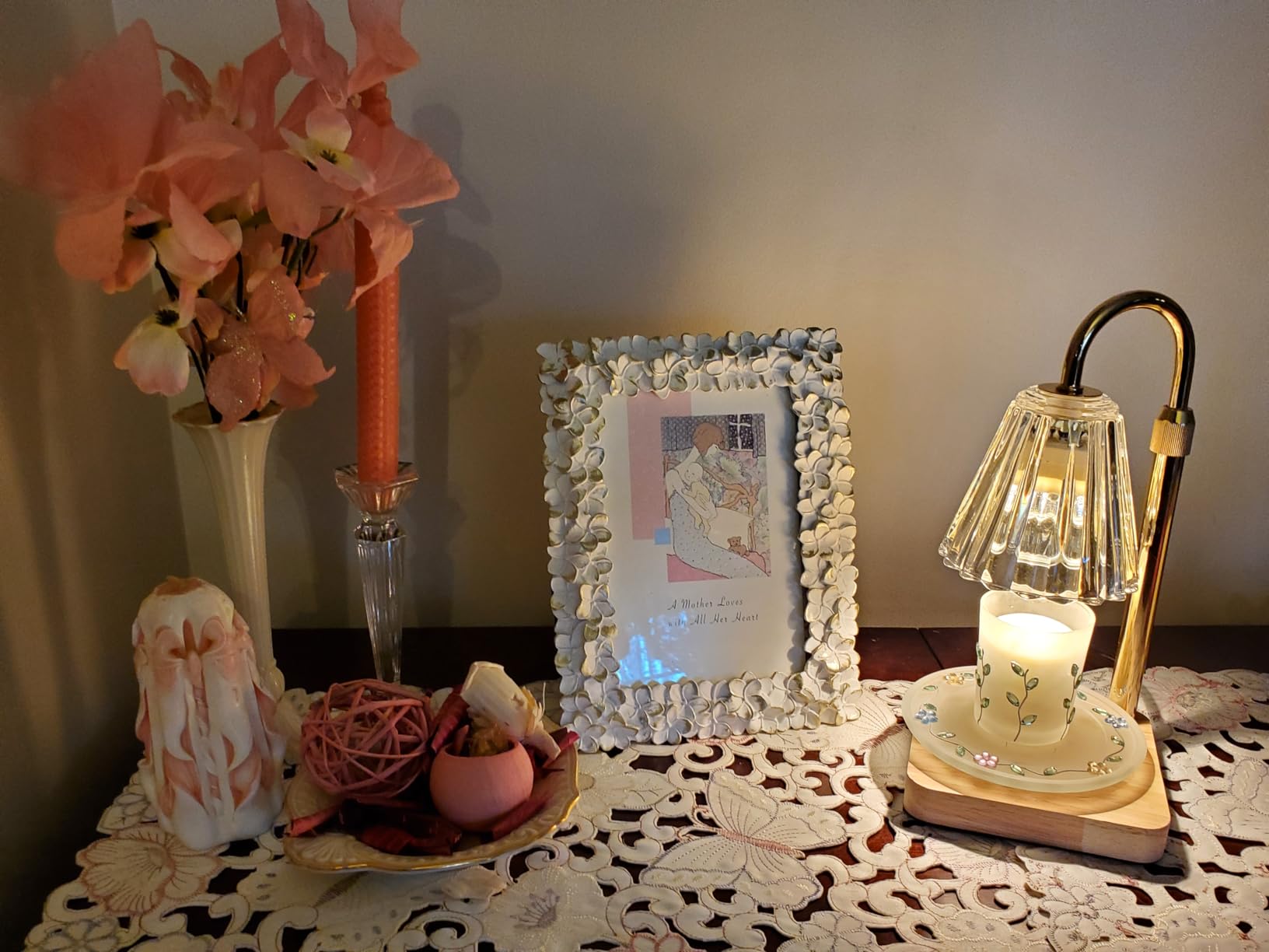 Marycele Candle Warmer Lamp with Timer & Dimmer, Gifts for Mom Office Decor customer photo 1