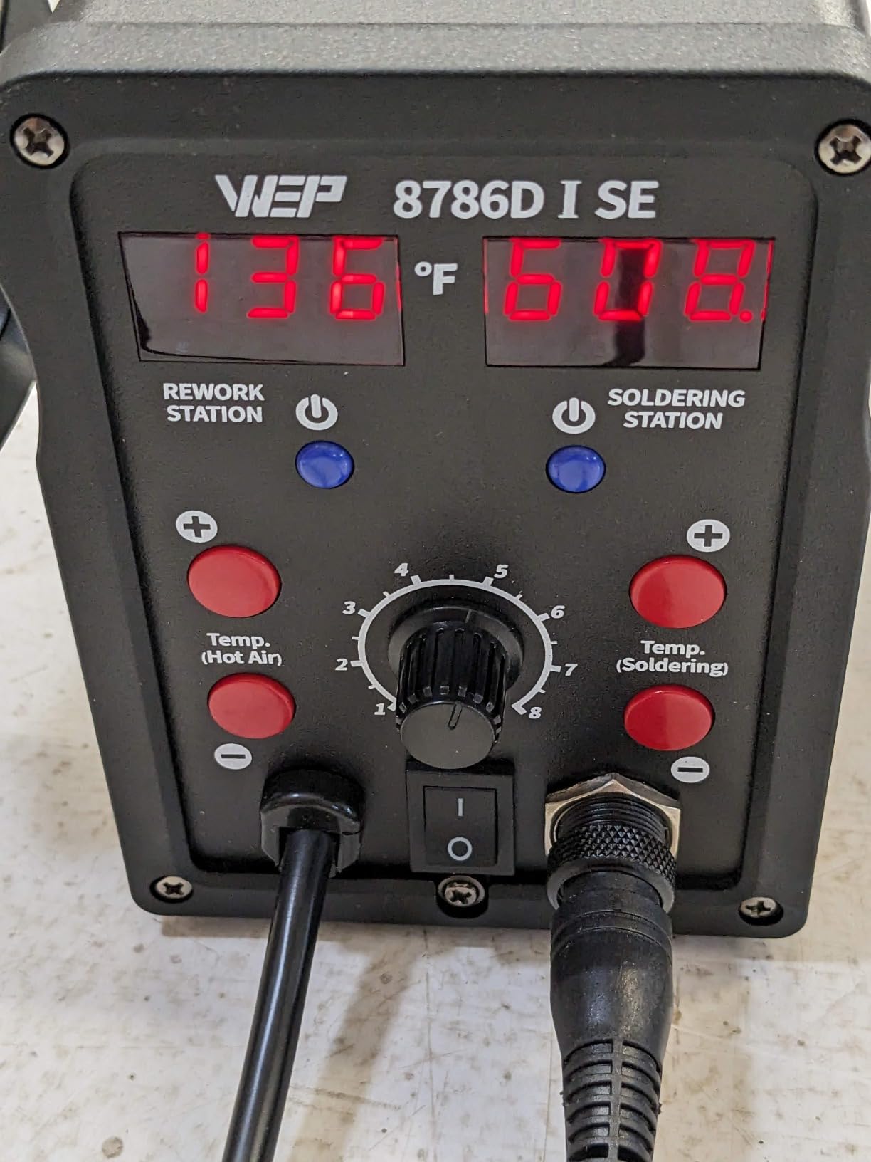 WEP 8786D-I SE Hot Air Soldering Iron Station Kit 2-IN-1 for Rework, Desoldering with Lead-Free Solder Wire, 5 Soldering Tips, 3 Hot Air Nozzles,Tweezers, Desoldering Pump customer photo 1