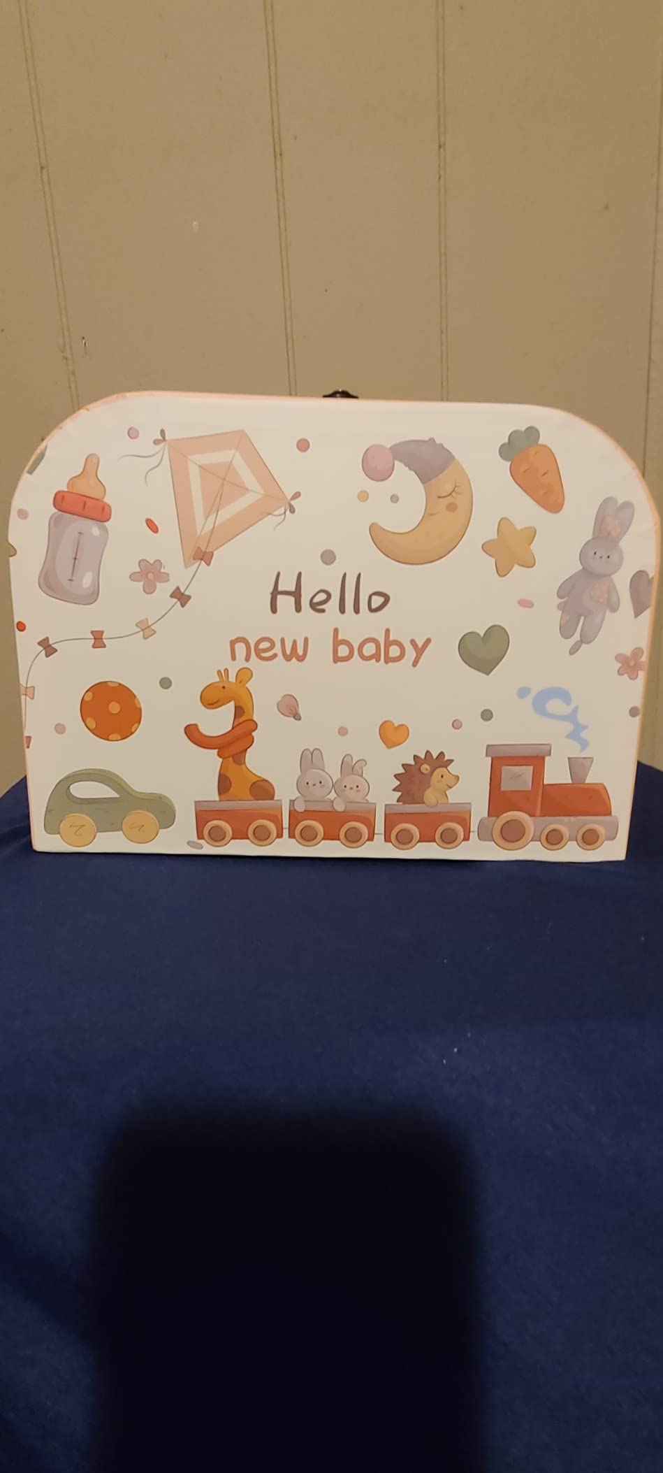 Baby Gift Set for Newborn - 11PCS Baby Shower Gifts Basket with Baby Blanket Baby Rattle, Wooden Keepsake Milestone Elephant Toy Decision Coin & Baby Bibs Socks Essentials for Baby Girls Boys customer photo 2