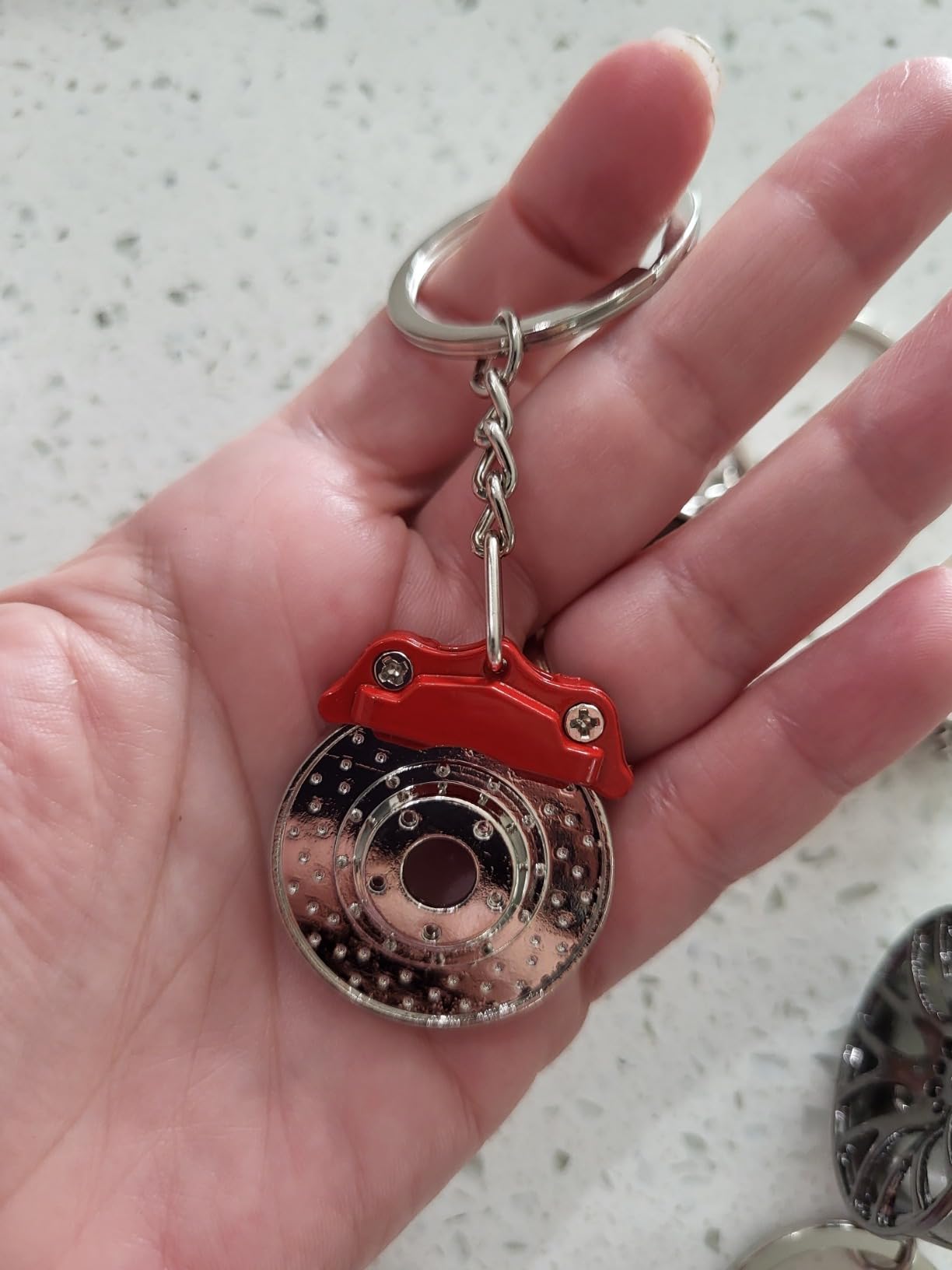5pc Car Lovers Key Chain Set - Manual Gear Shifter | Wheel Rim | Spanner | Turbo | Brake Disc Keychain | Auto Enthusiast Gift Set | Car Truck Bike | Parts Keyring customer photo 1